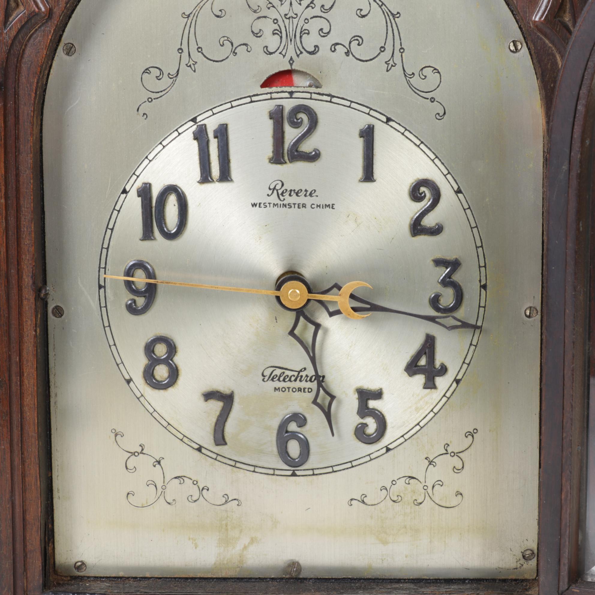 Revere Telechron Westminster Chime Gothic Mantel Clock