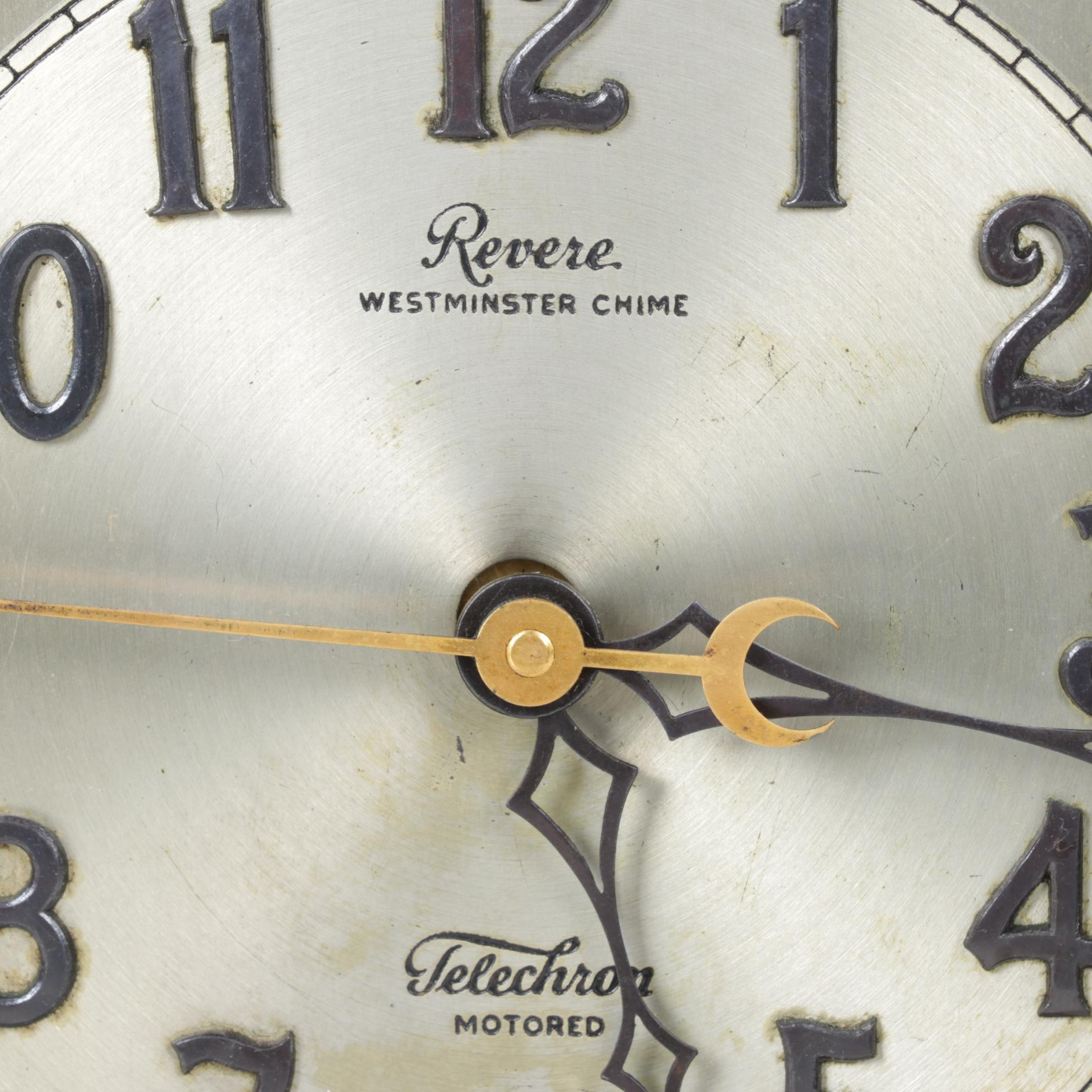 Revere Telechron Westminster Chime Gothic Mantel Clock