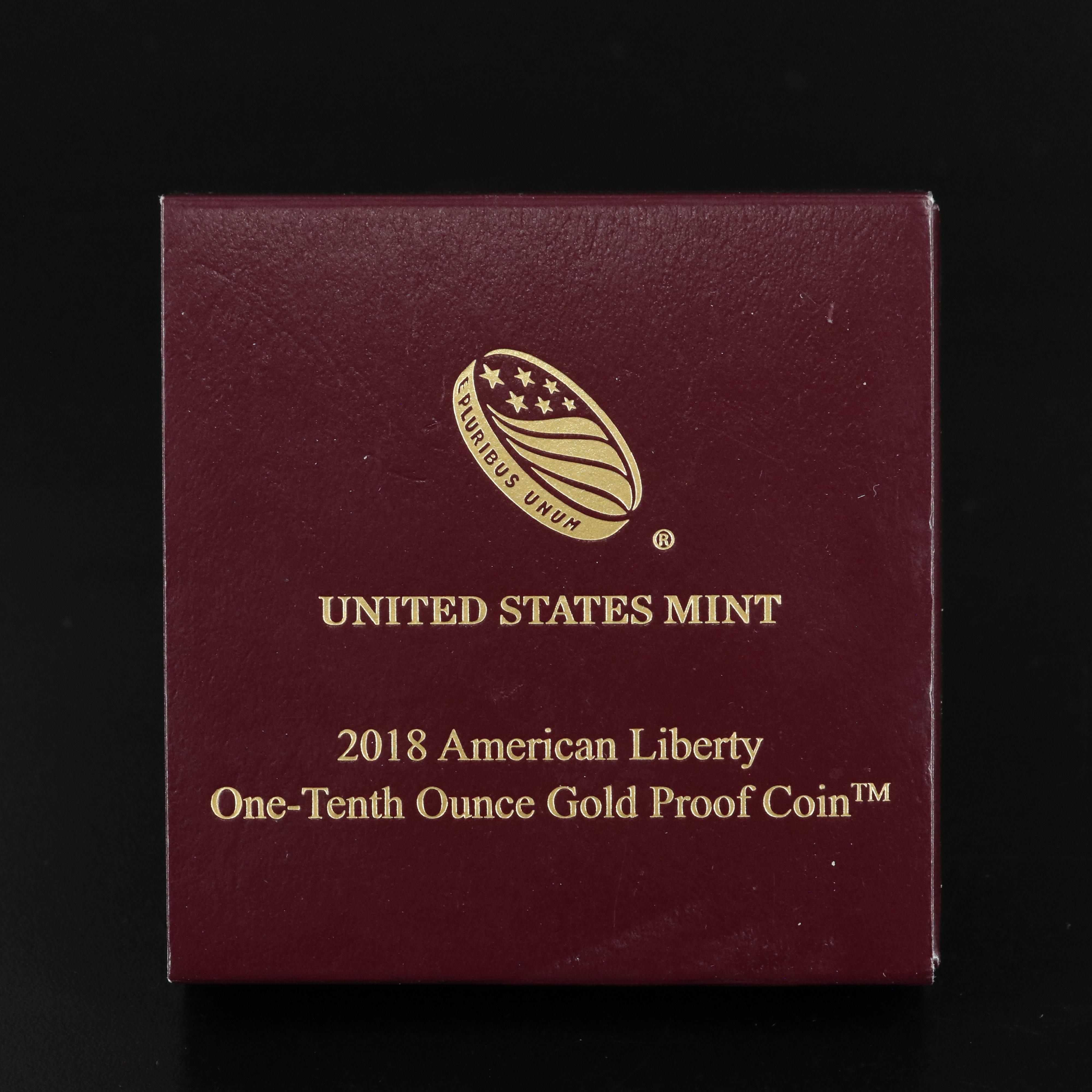 2018 American Liberty One-Tenth Ounce Gold Proof Coin