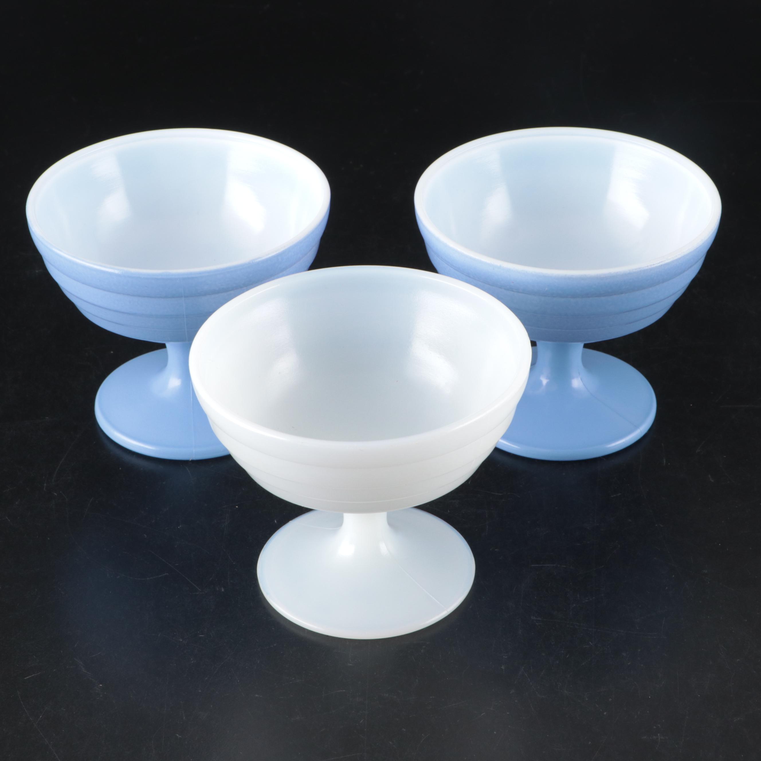 MacBeth-Evans "American Sweetheart Monax" Glass Sherbet Bowls with Other Décor