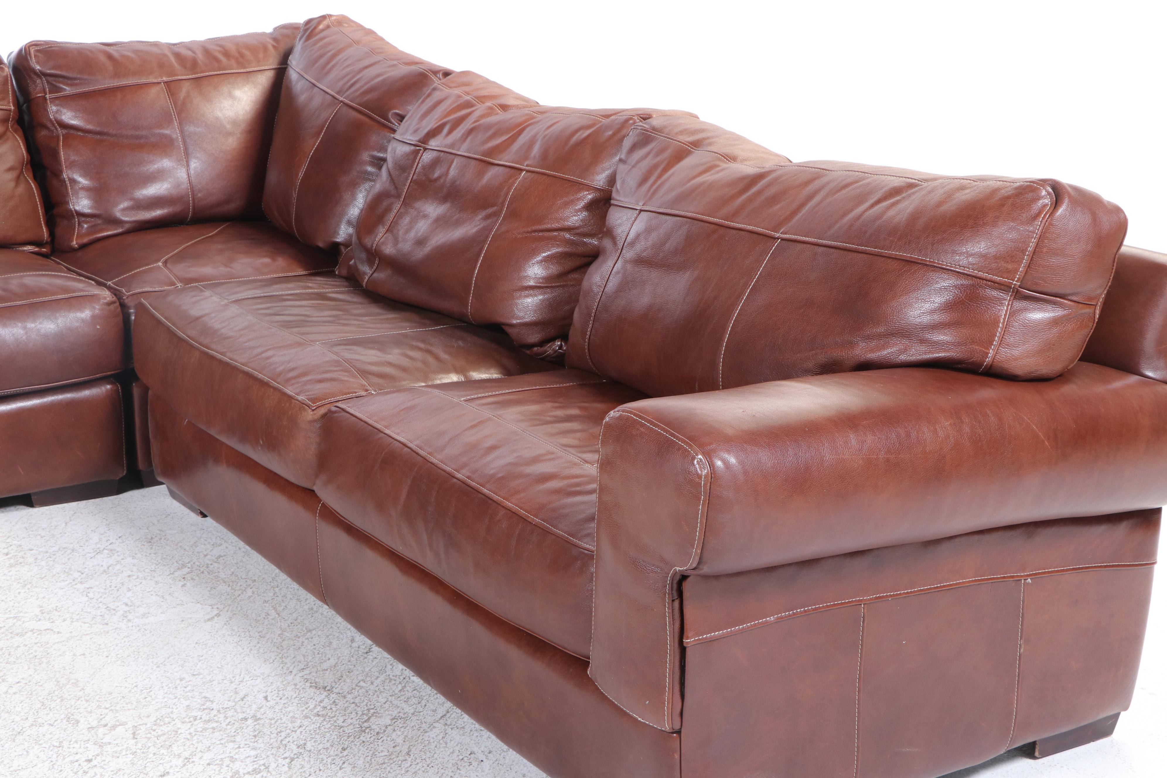 Three-Piece Sofa Express Leather Sectional Sofa