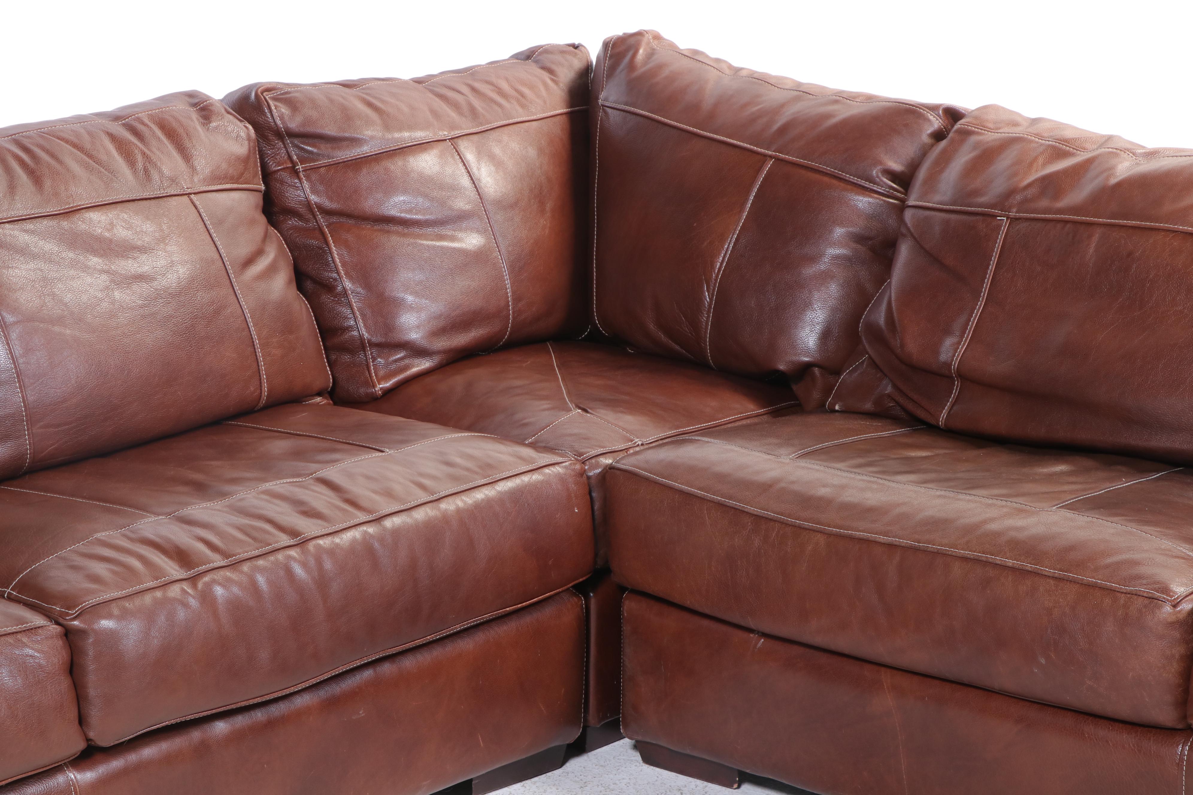 Three-Piece Sofa Express Leather Sectional Sofa
