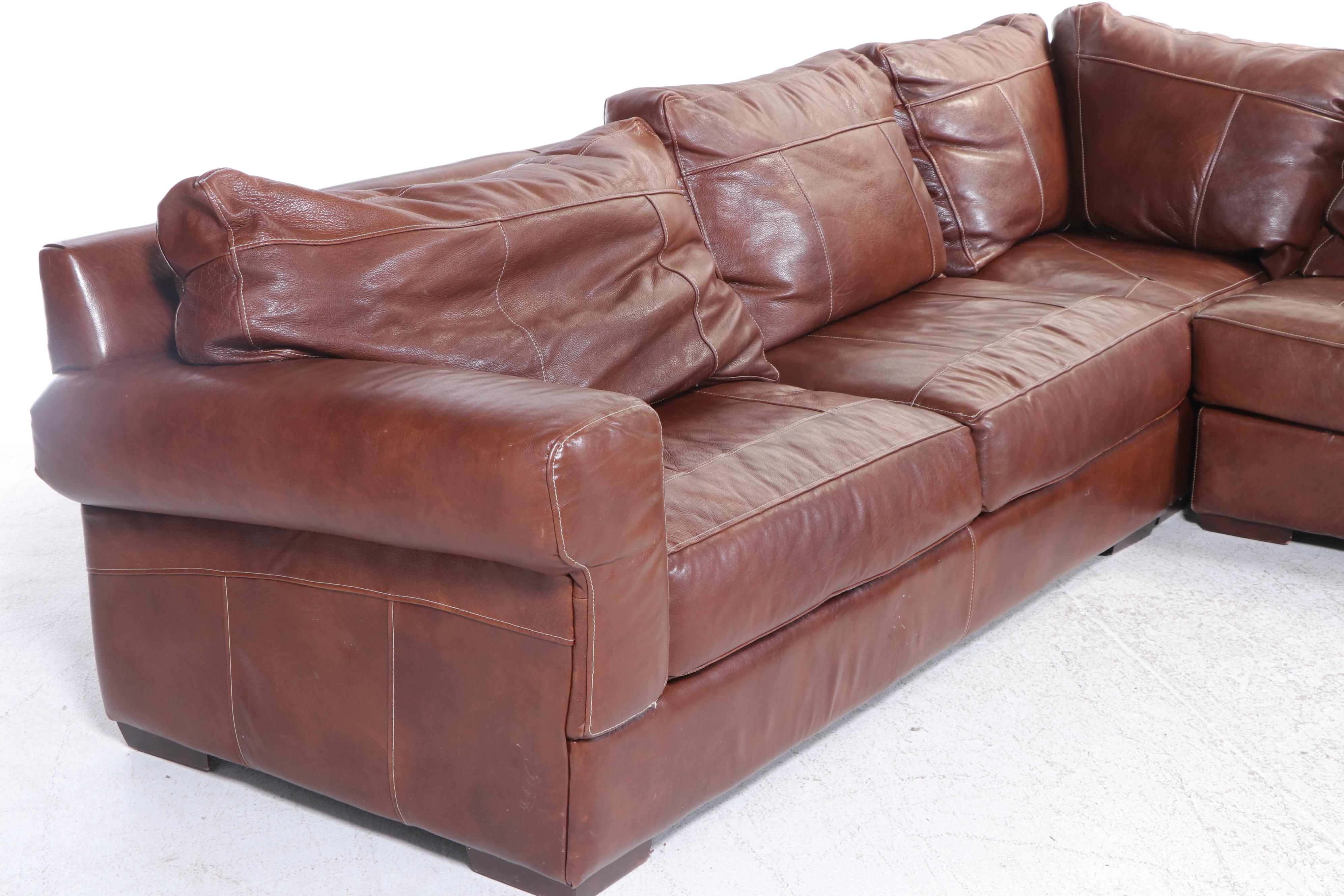 Three-Piece Sofa Express Leather Sectional Sofa