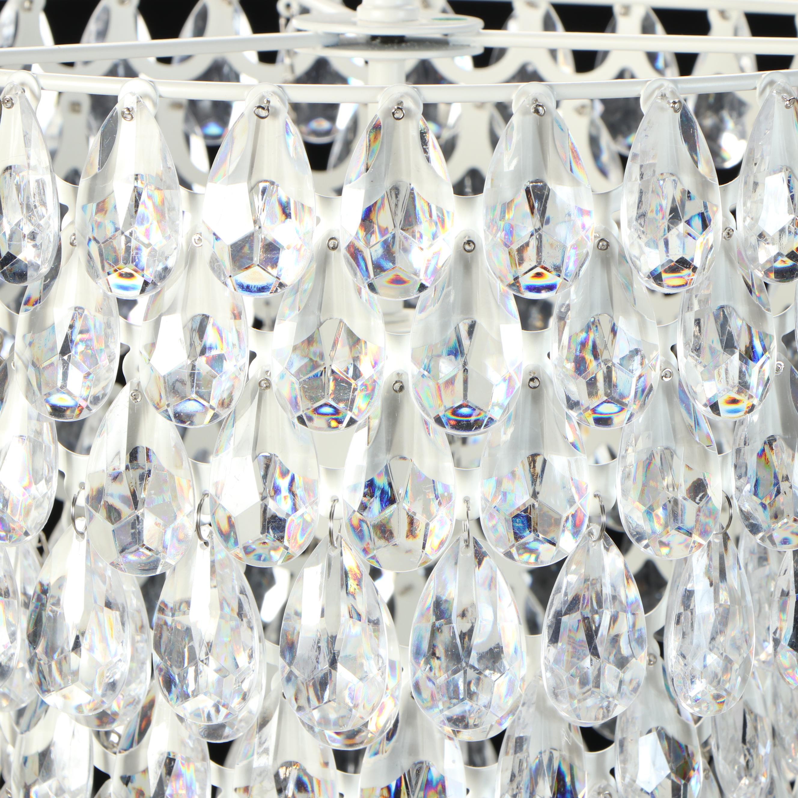 Contemporary Teardrop Prism Three-Tier Pendant Light