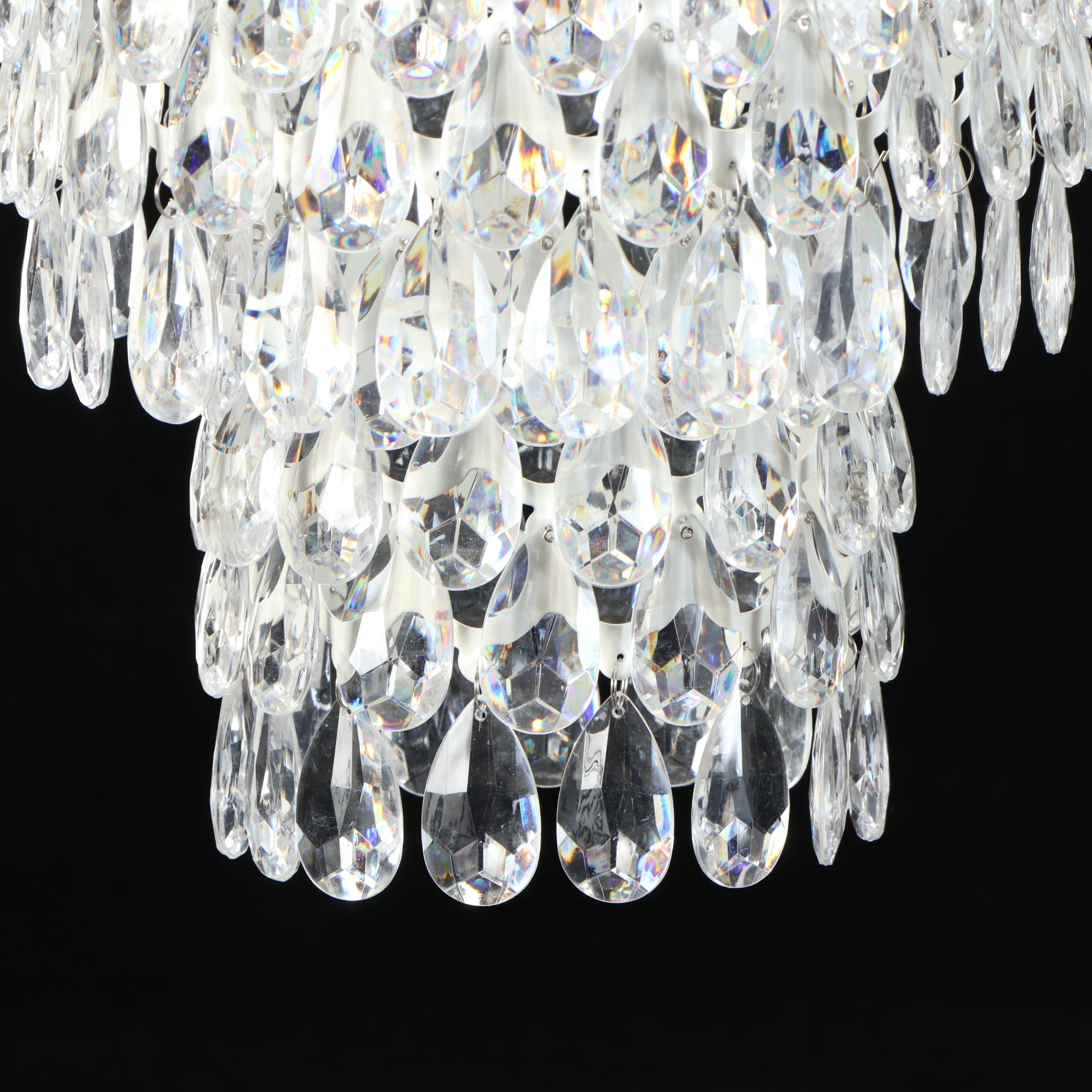 Contemporary Teardrop Prism Three-Tier Pendant Light