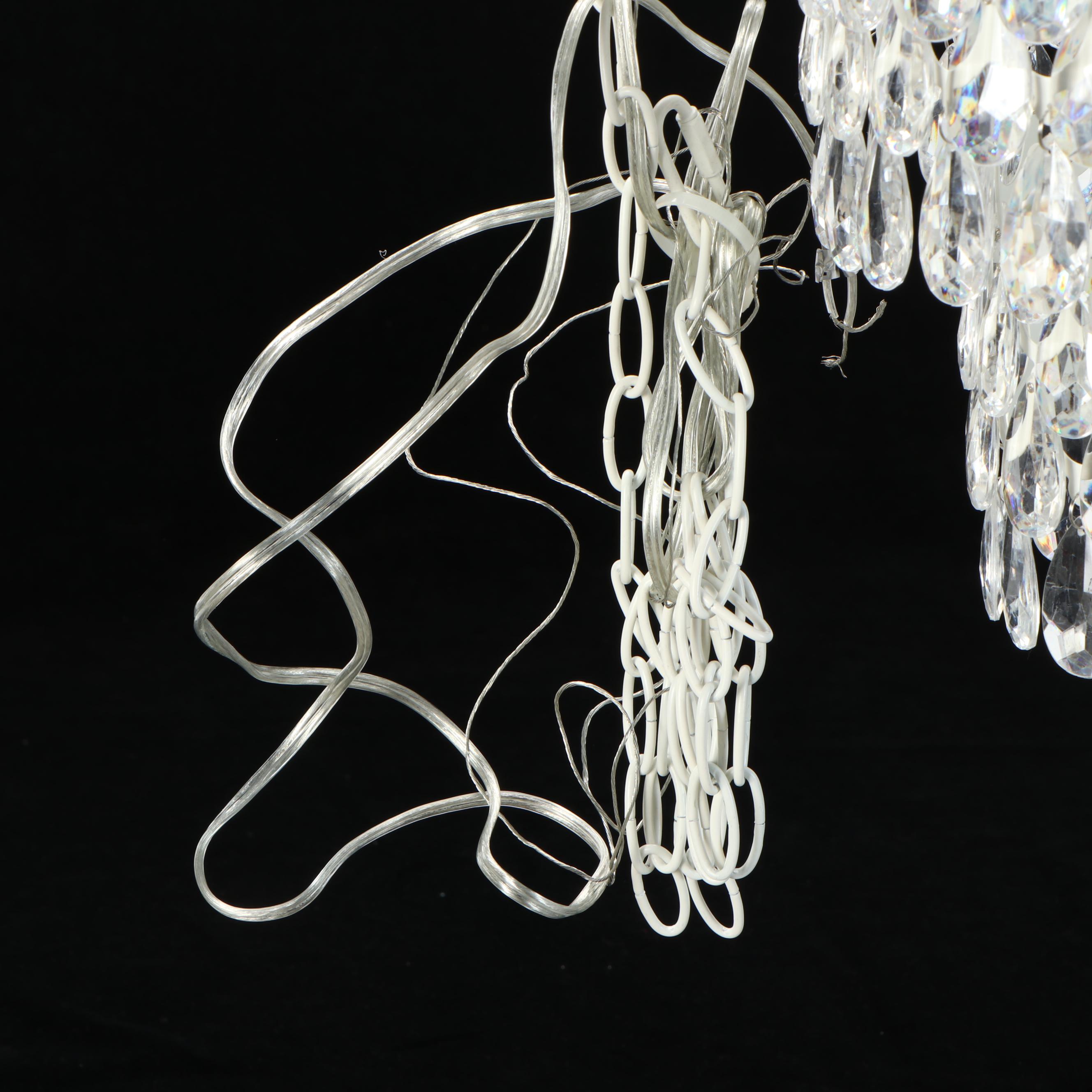 Contemporary Teardrop Prism Three-Tier Pendant Light