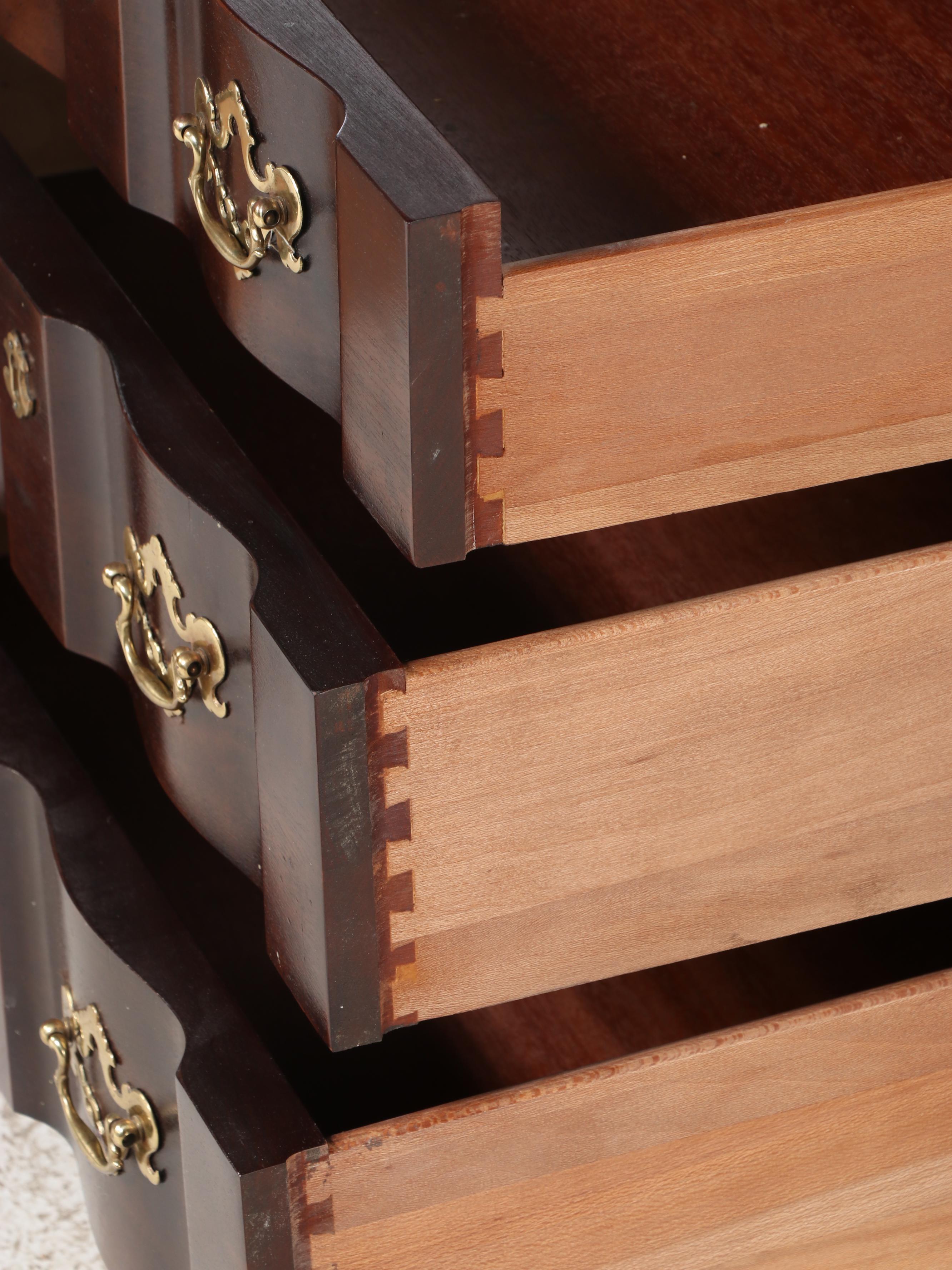 Pair of Henredon's Folio Fourteen Federal Style Block Front Bachelor's Chests