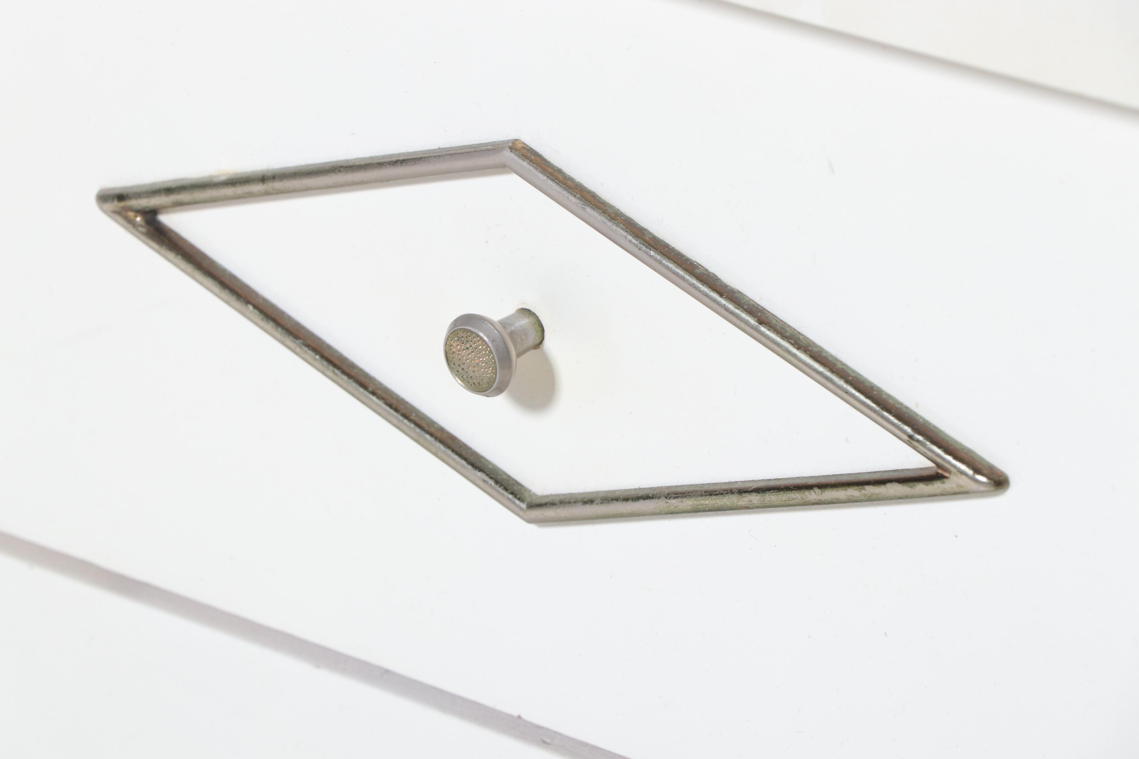 Mid Century Modern White-Painted and Laminate Top Six-Drawer Chest