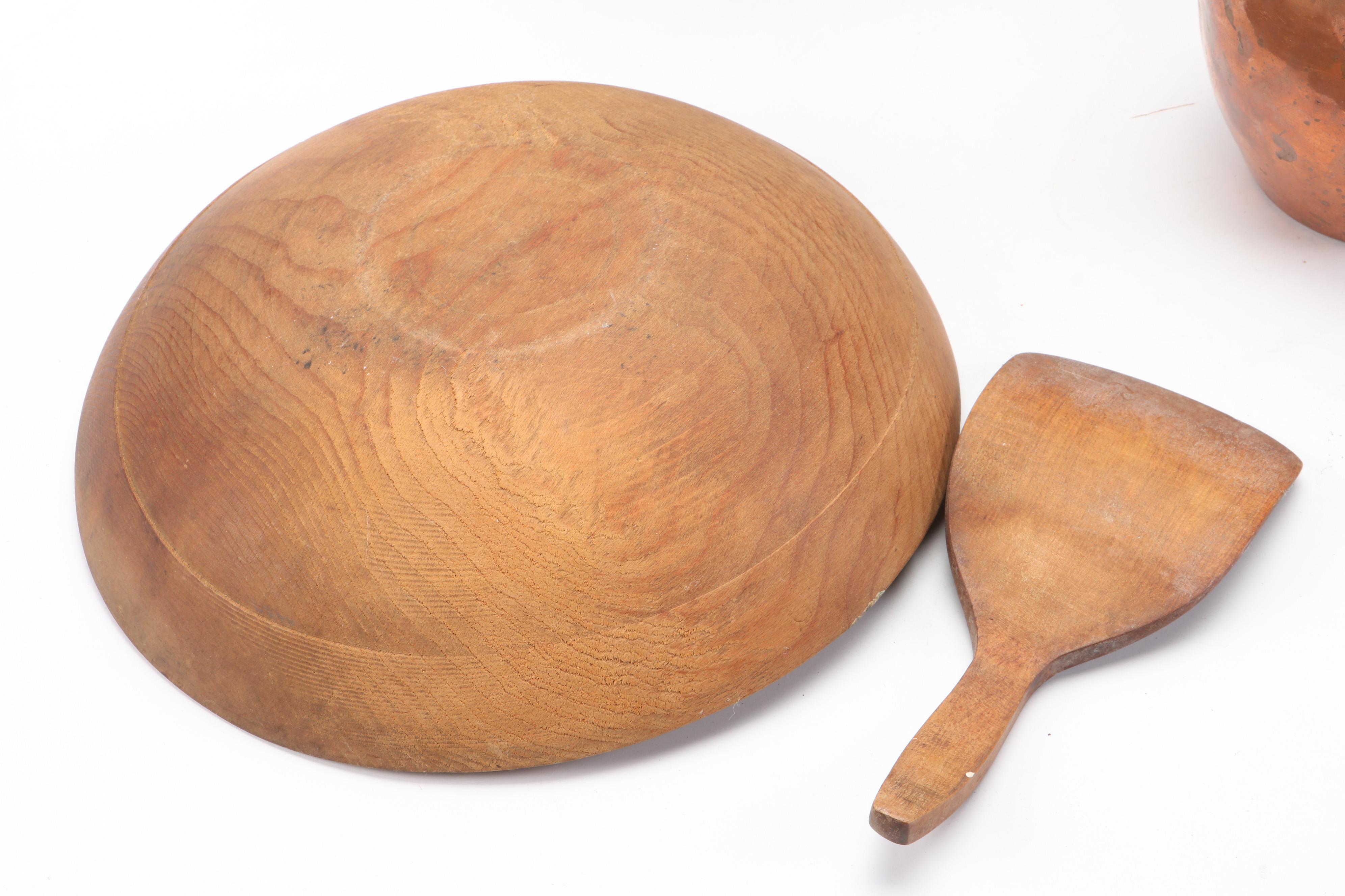 Metal Taper Candle Mold with Wood Molds, Bowl, and More Décor