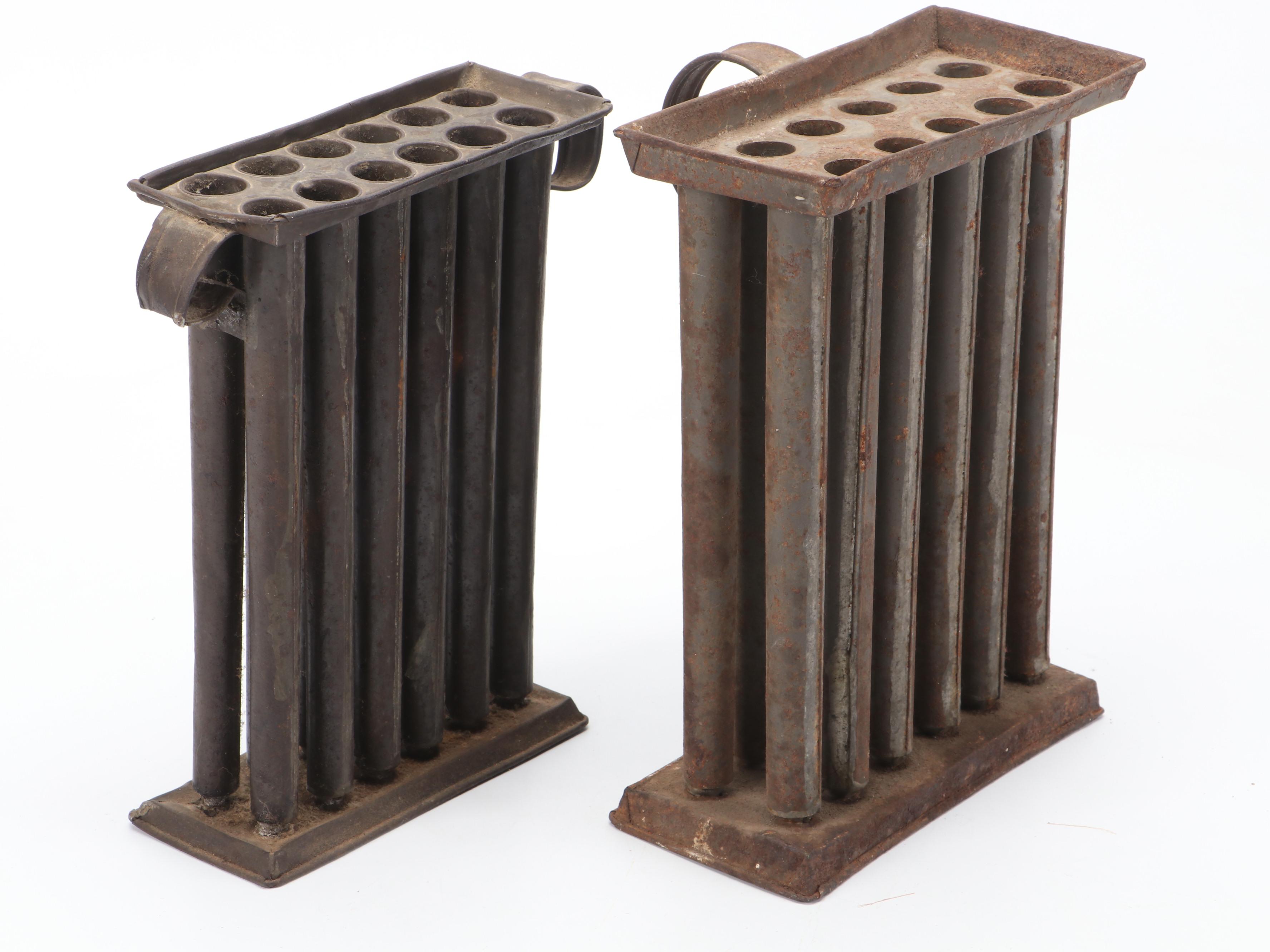 Metal Taper Candle Mold with Wood Molds, Bowl, and More Décor