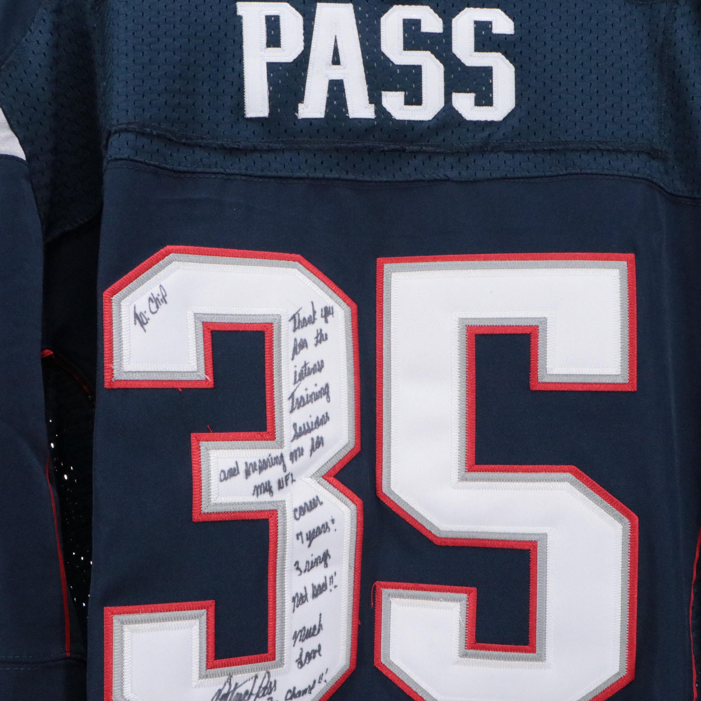 Patrick Pass Signed New England Patriots Nike Football Jersey