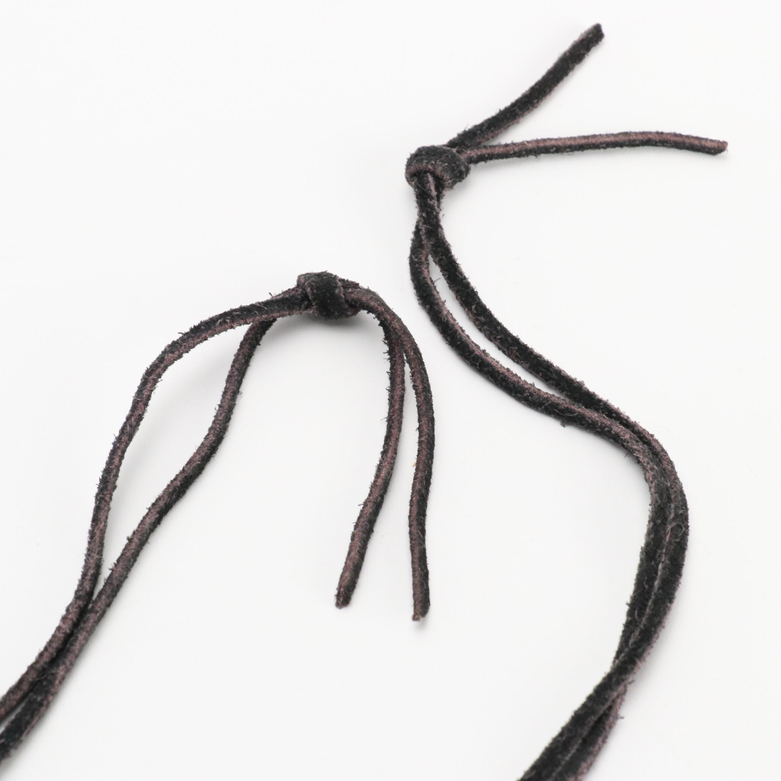 Vintage Beaded Bone Belt and Corded Charm Tassel Belt