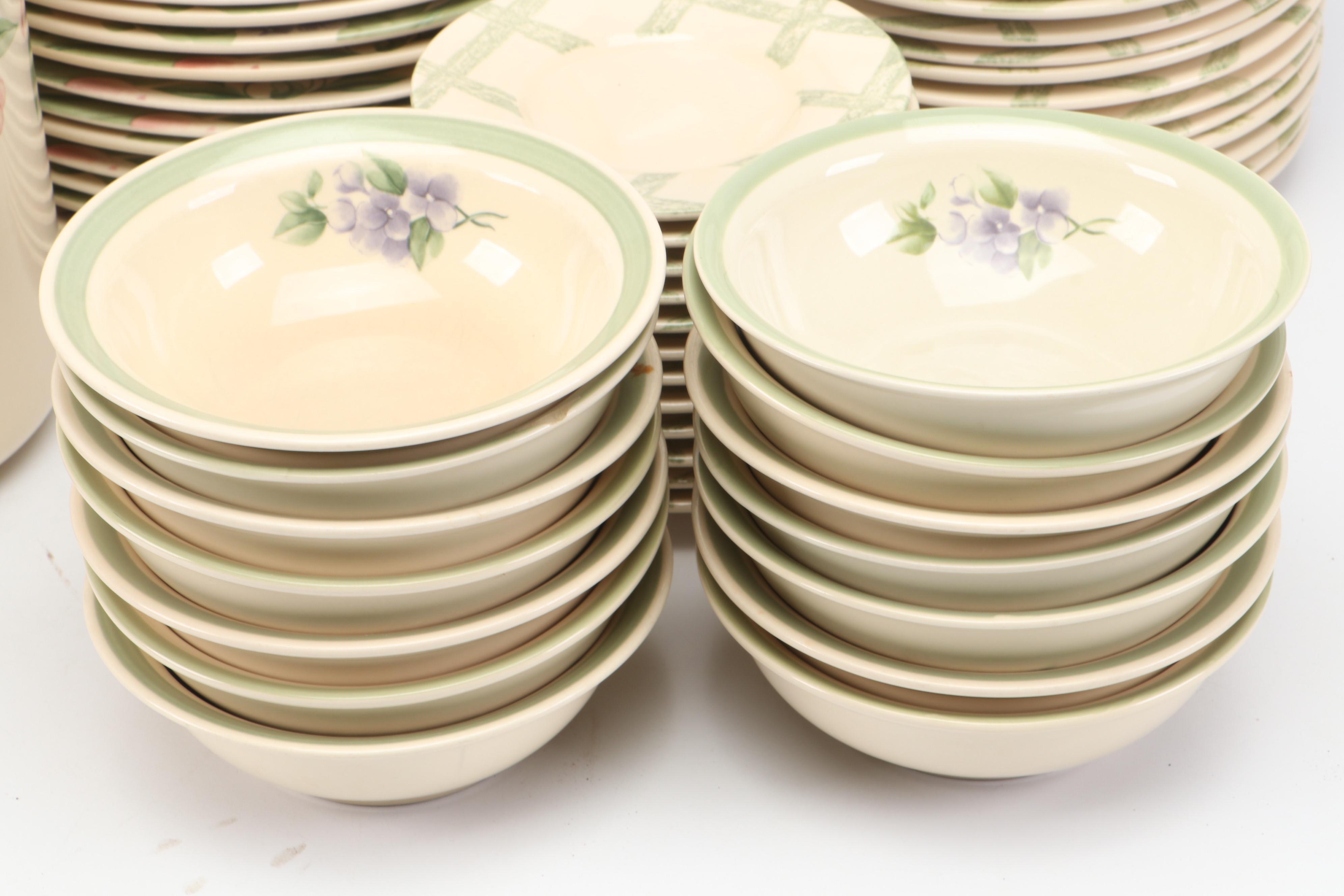 Pfaltzgraff "Garden Party" Ceramic Dinner Plates, Salad Plates and More