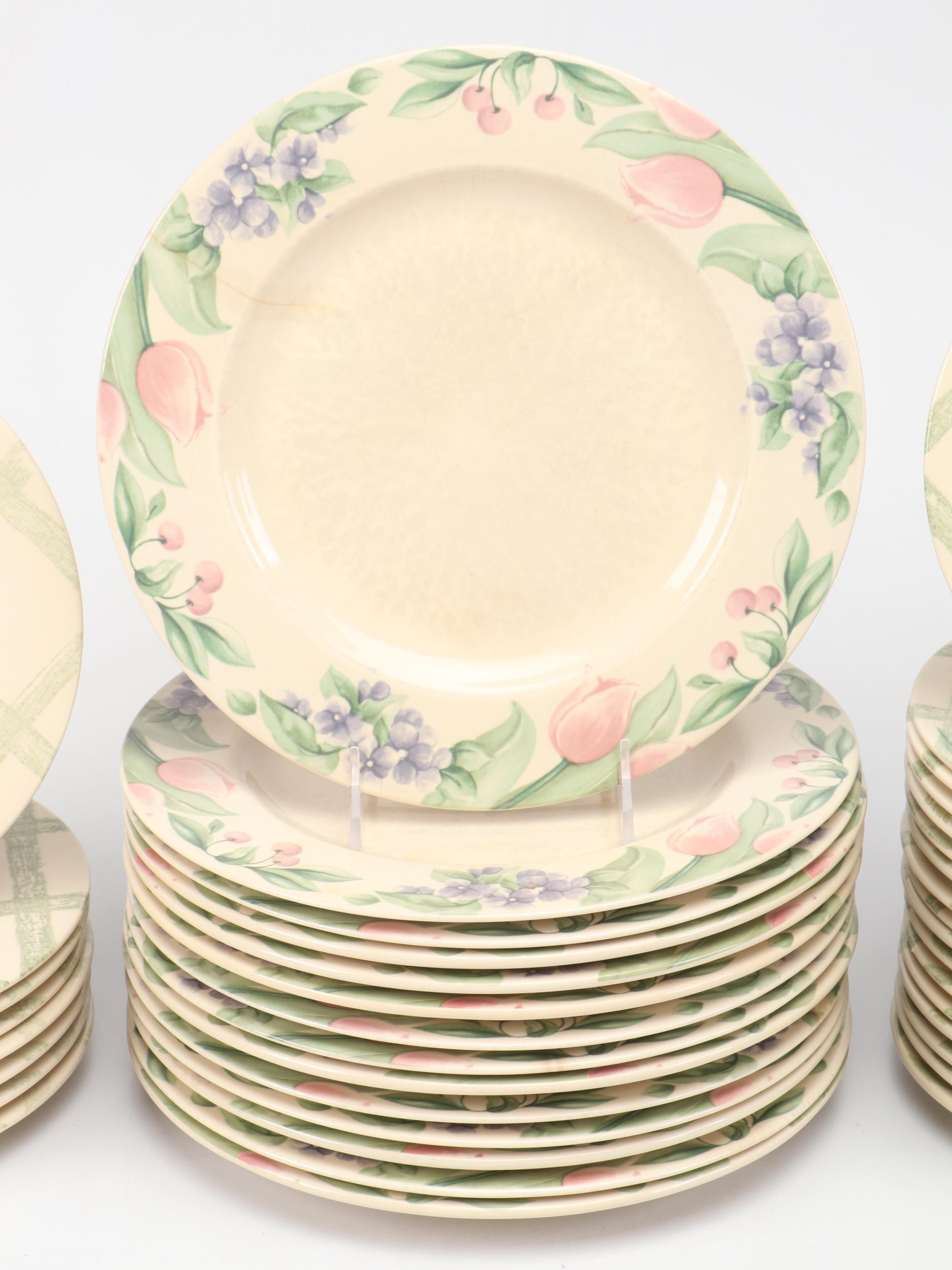 Pfaltzgraff "Garden Party" Ceramic Dinner Plates, Salad Plates and More