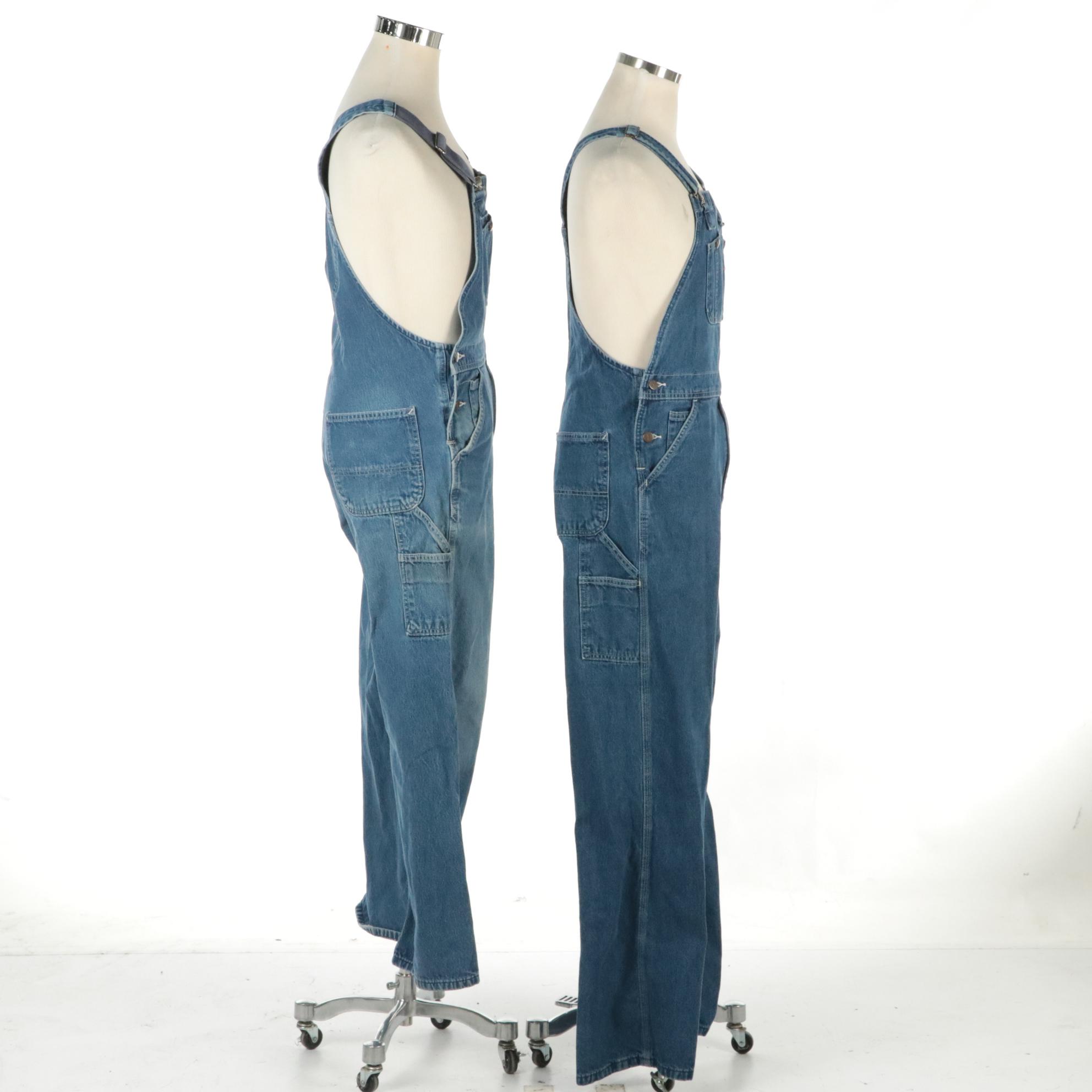 Men's Carhartt R07 and R08 Unlined Denim Overalls