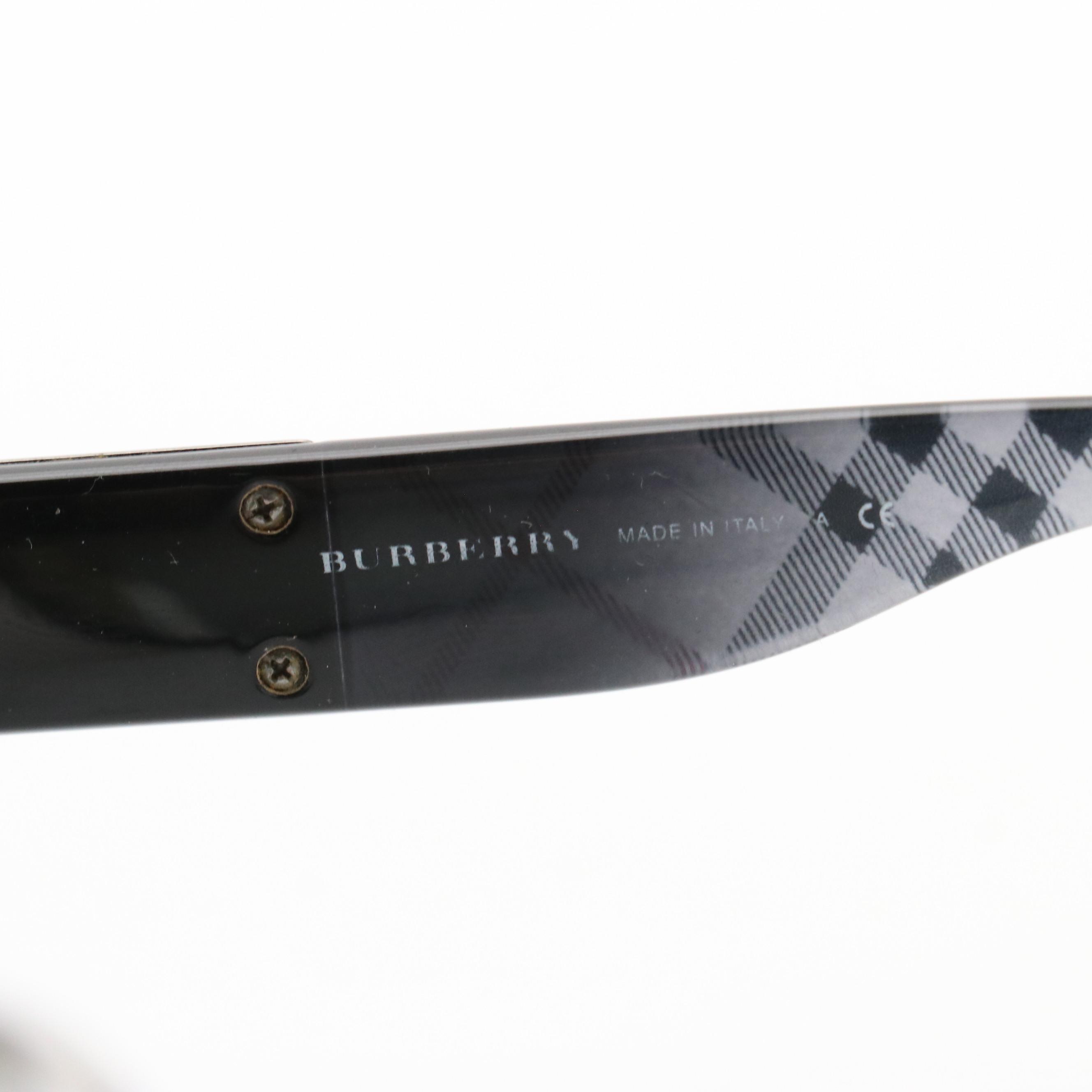 Men's Burberry B 3040 1057/11 Gunmetal Pilot Sunglasses in Case, With Box