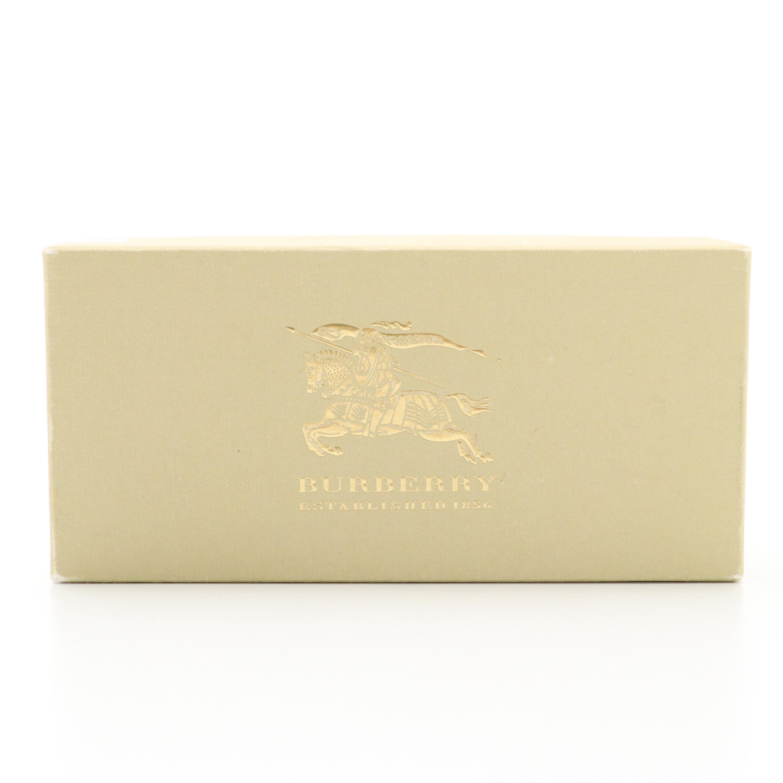 Men's Burberry B 3040 1057/11 Gunmetal Pilot Sunglasses in Case, With Box