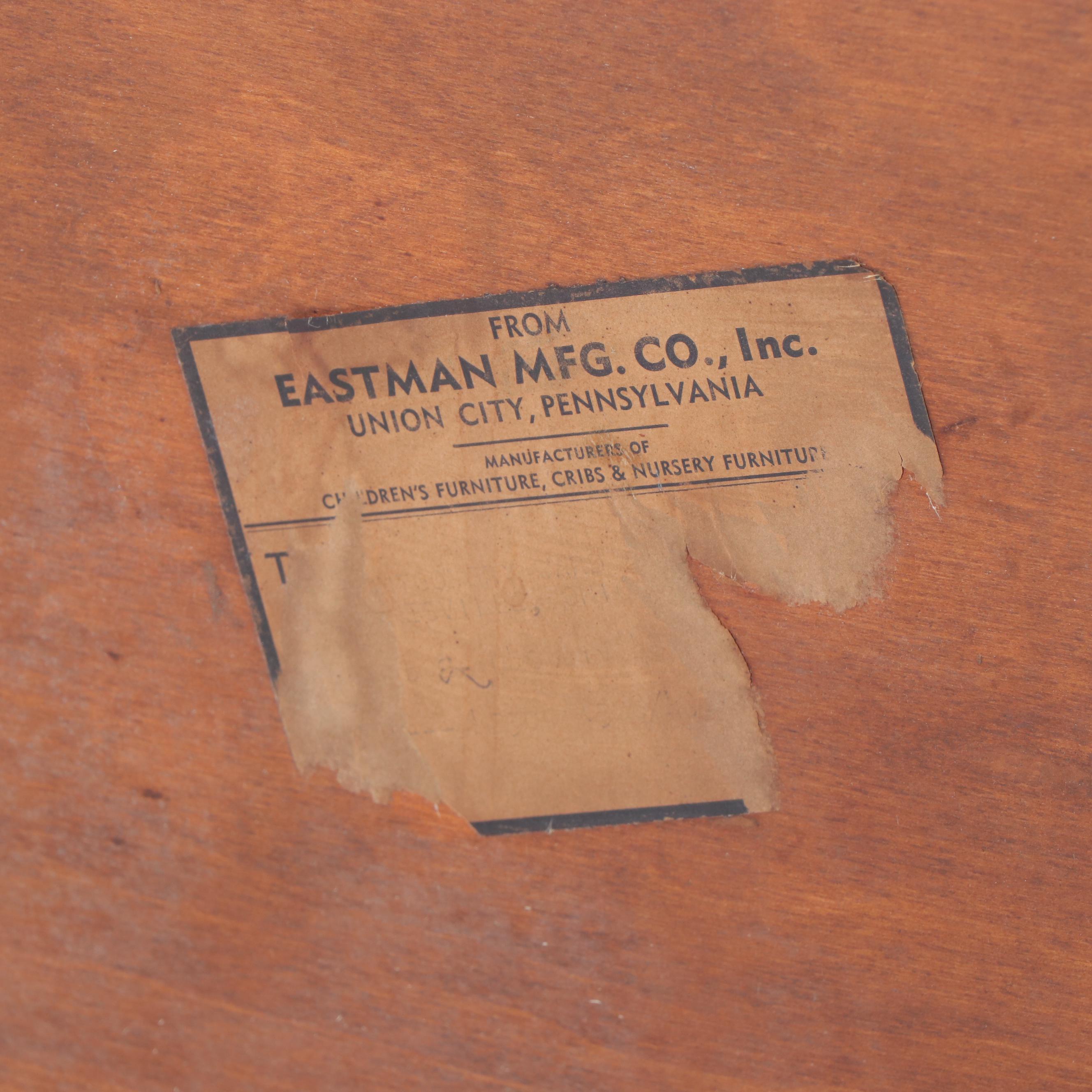 Eastman Mfg. Co. Maple Child's Roll-Top Desk and Side Chair