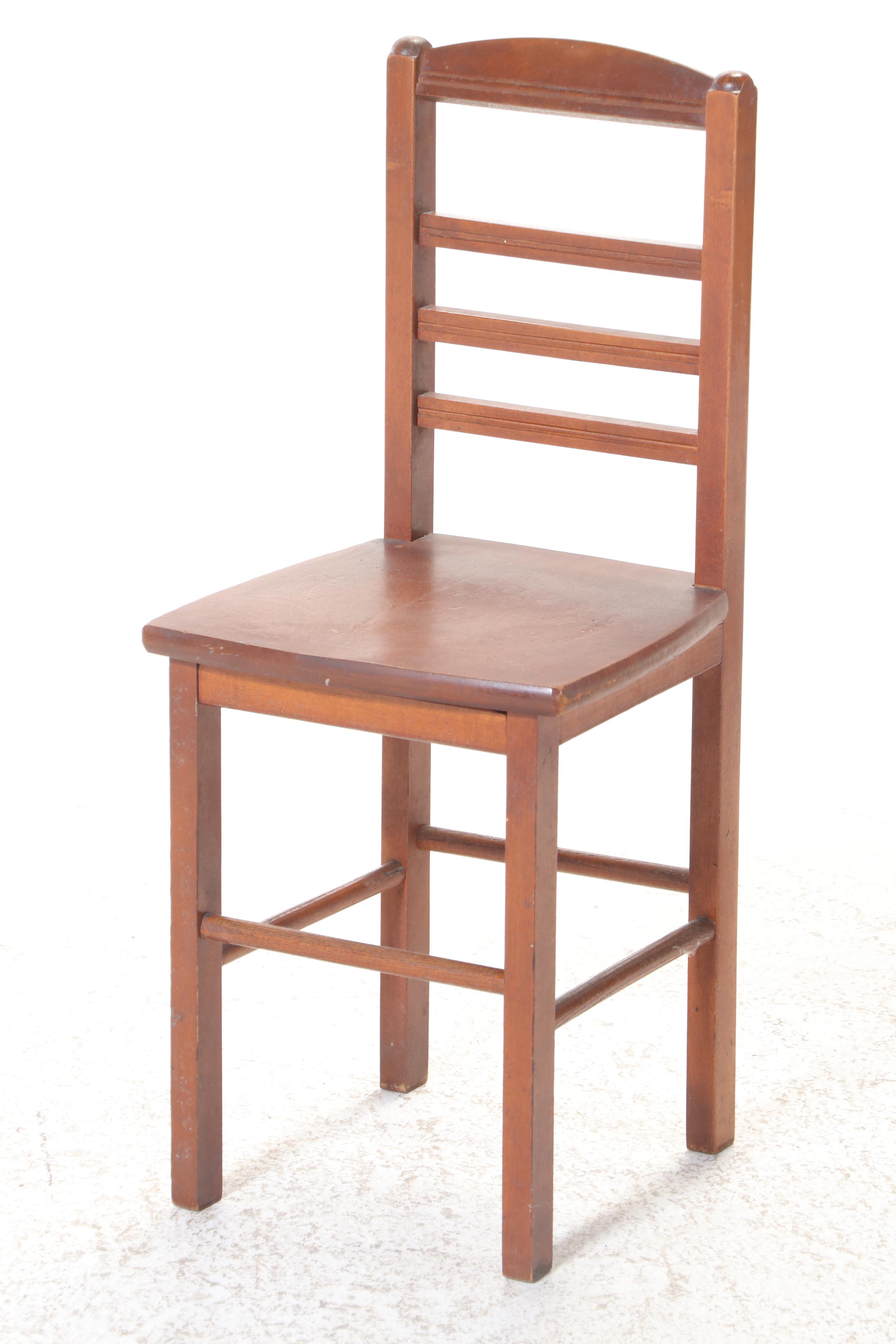 Eastman Mfg. Co. Maple Child's Roll-Top Desk and Side Chair