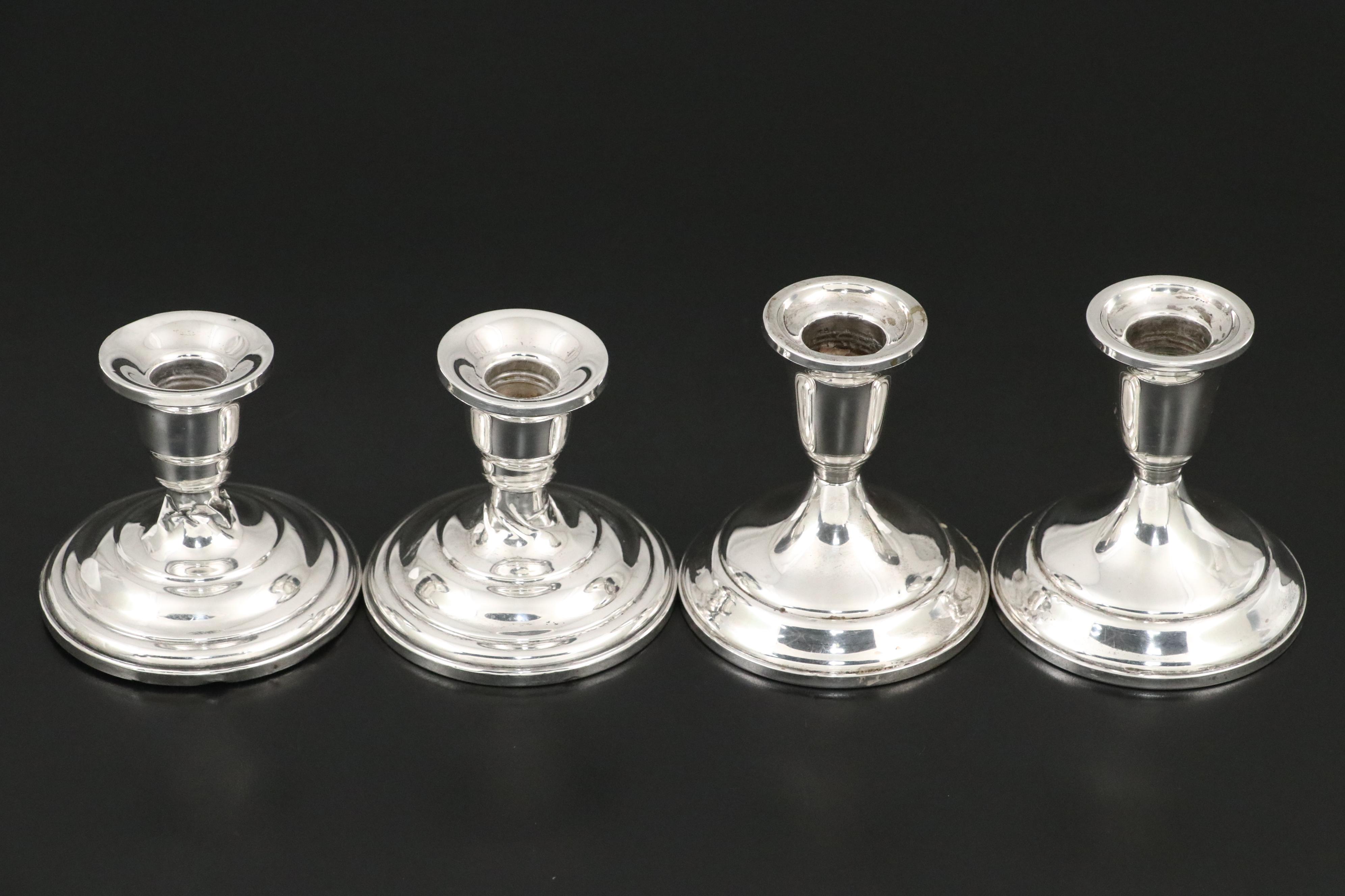 Towle, Revere and Fisher Sterling Silver Candlesticks