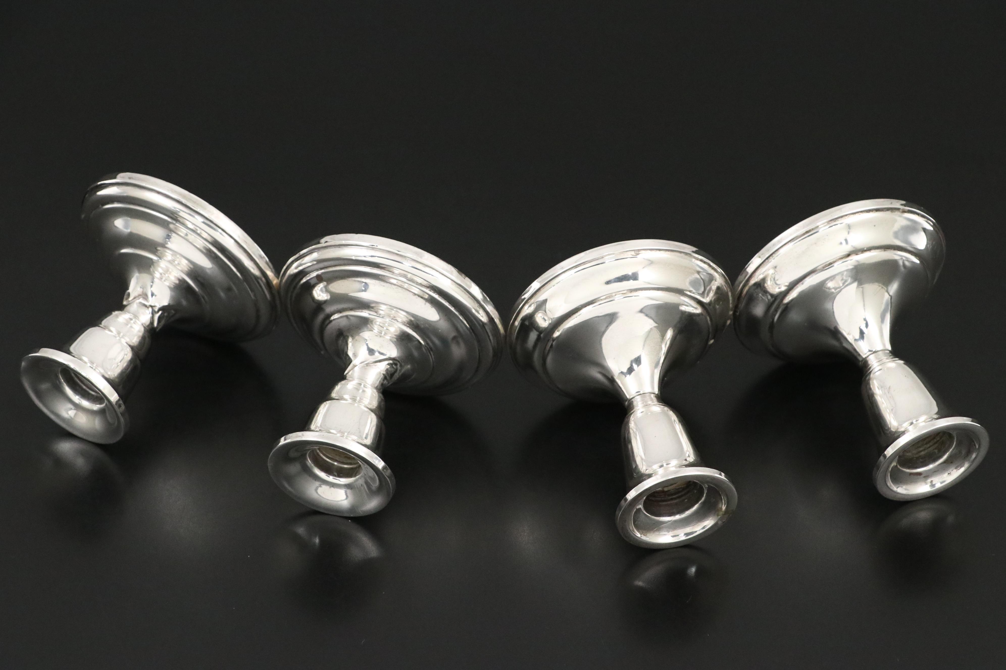 Towle, Revere and Fisher Sterling Silver Candlesticks