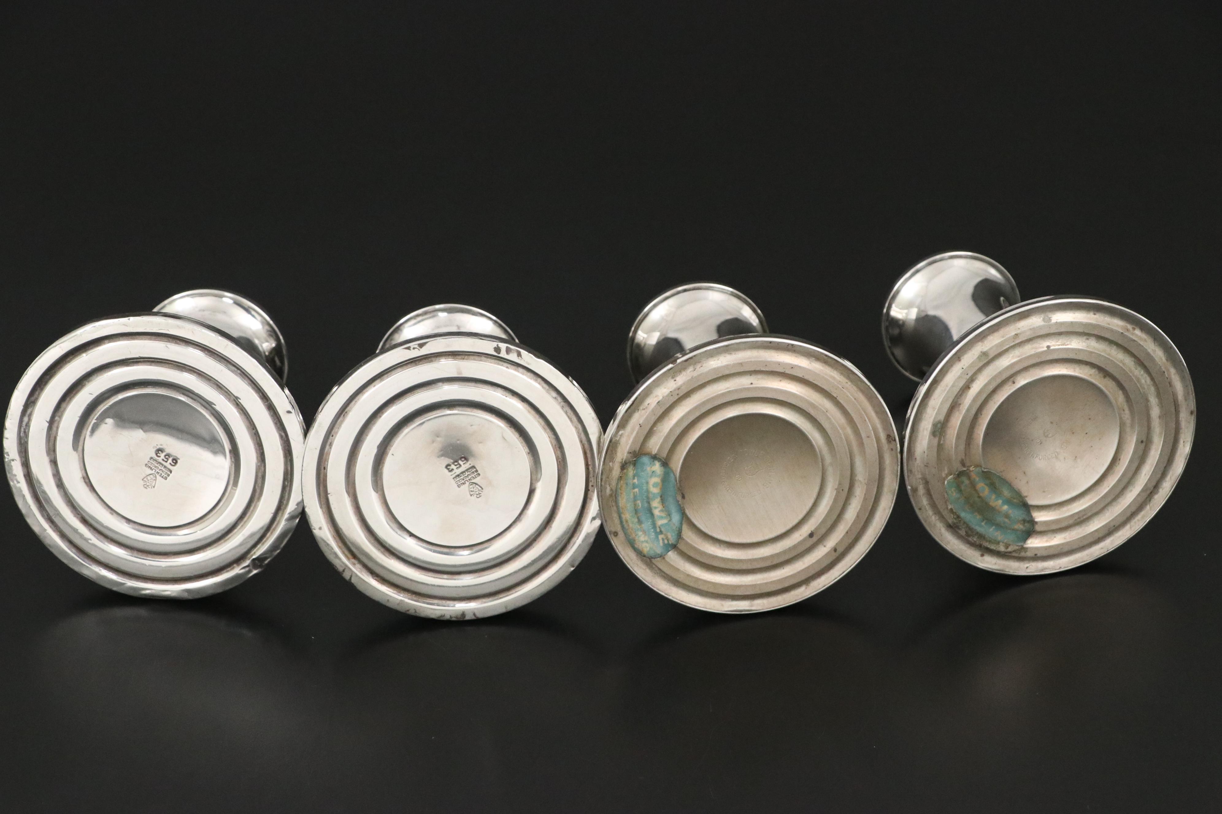 Towle, Revere and Fisher Sterling Silver Candlesticks