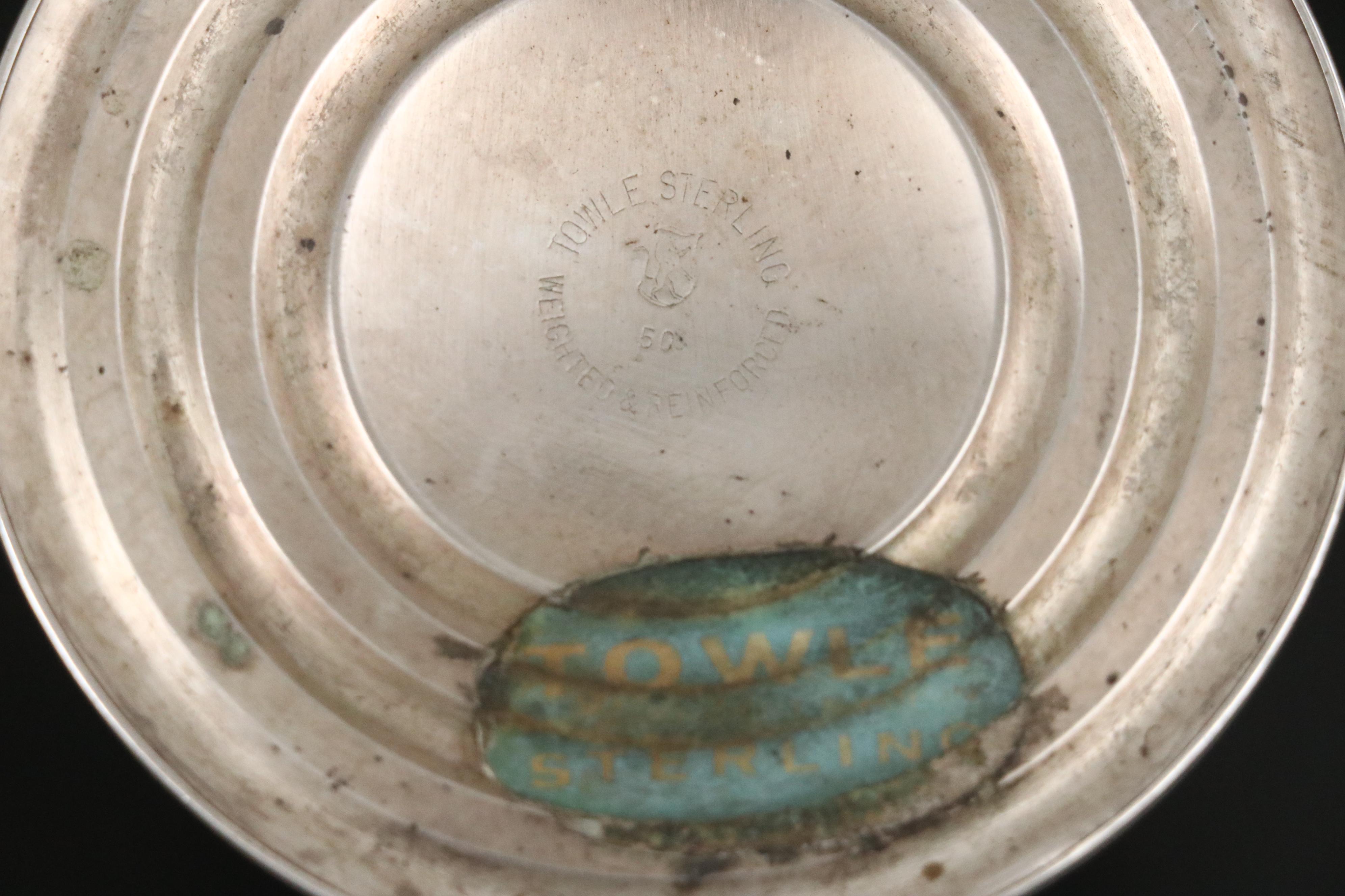 Towle, Revere and Fisher Sterling Silver Candlesticks