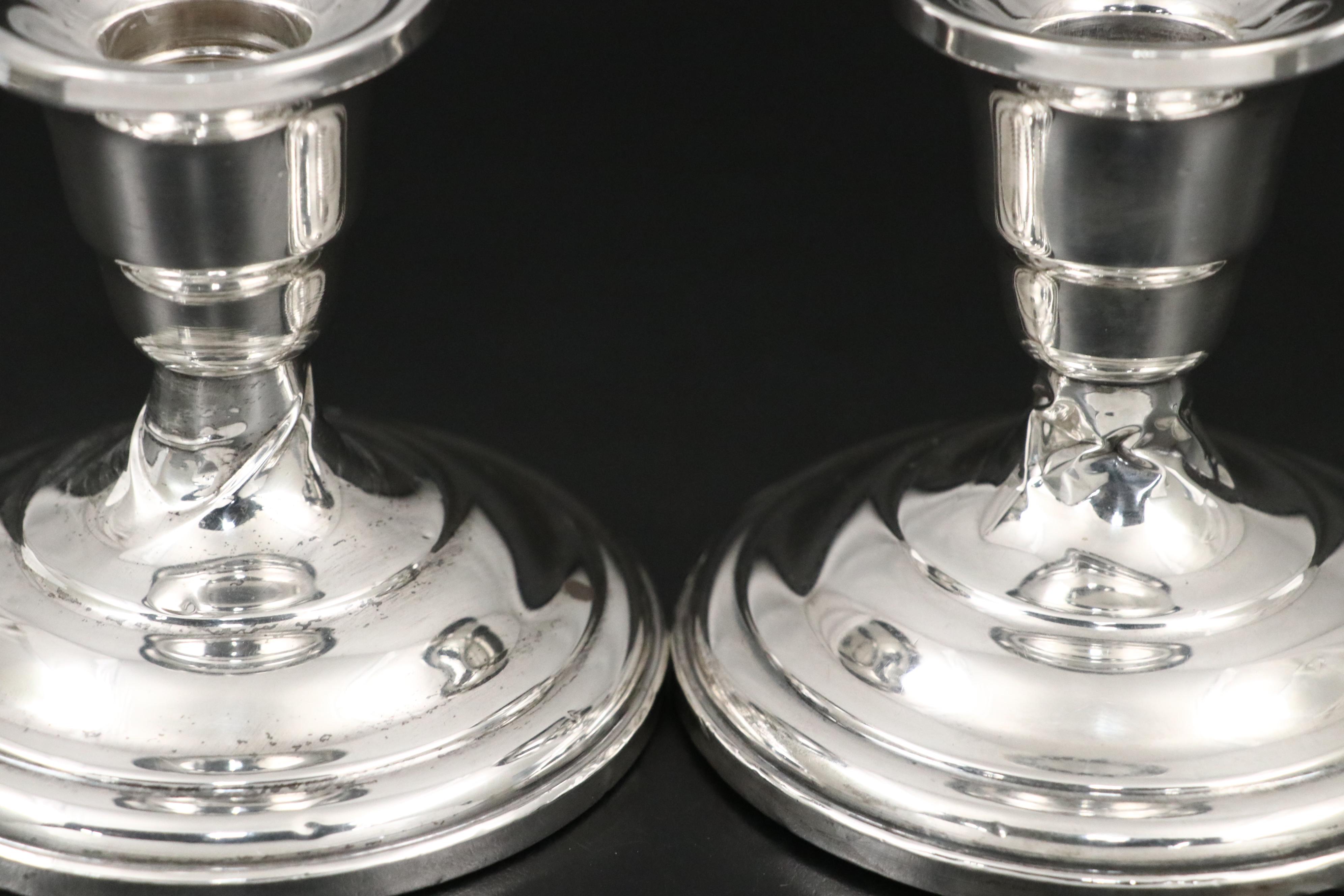 Towle, Revere and Fisher Sterling Silver Candlesticks