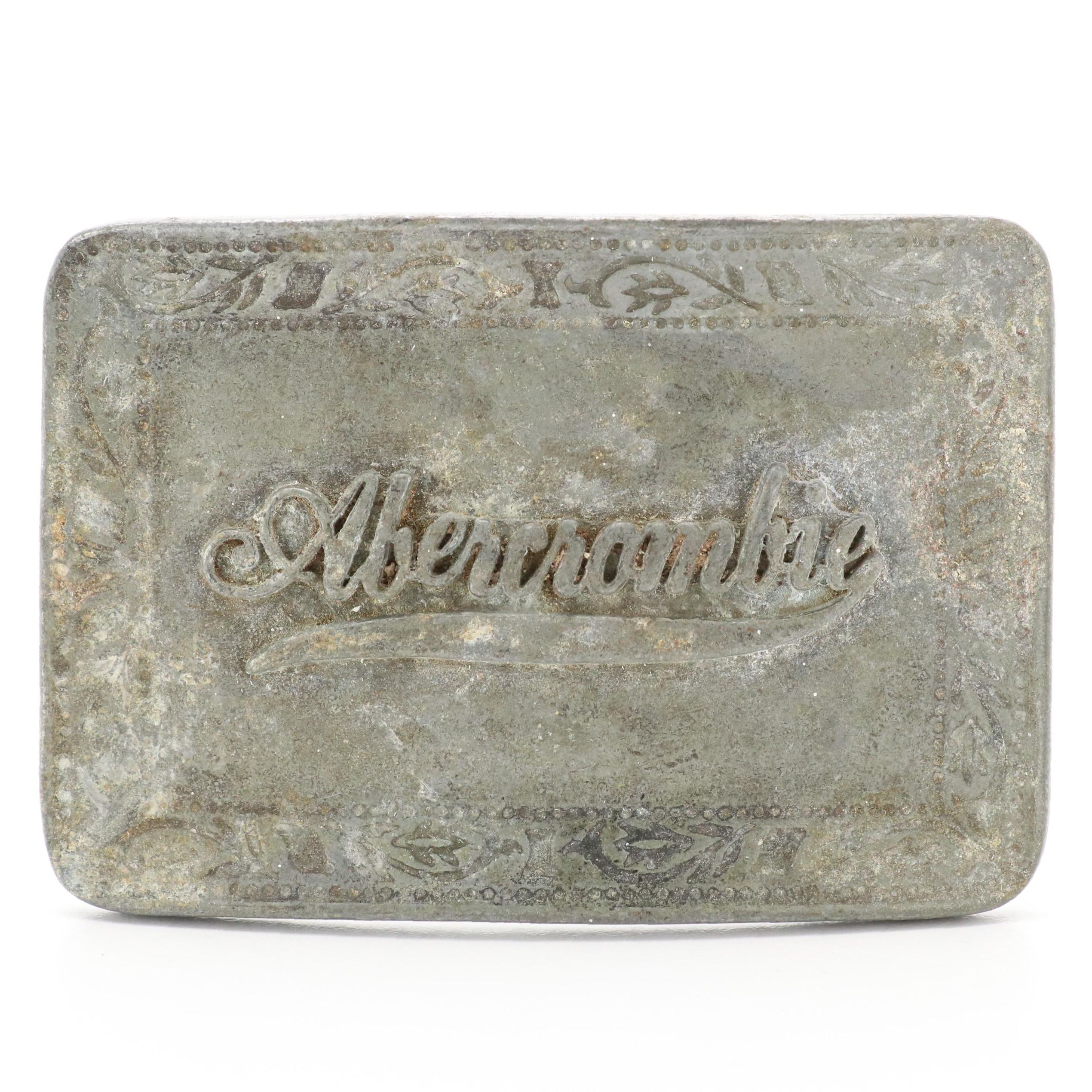 Abercrombie & Fitch Script Logo Cast Metal Belt Buckle