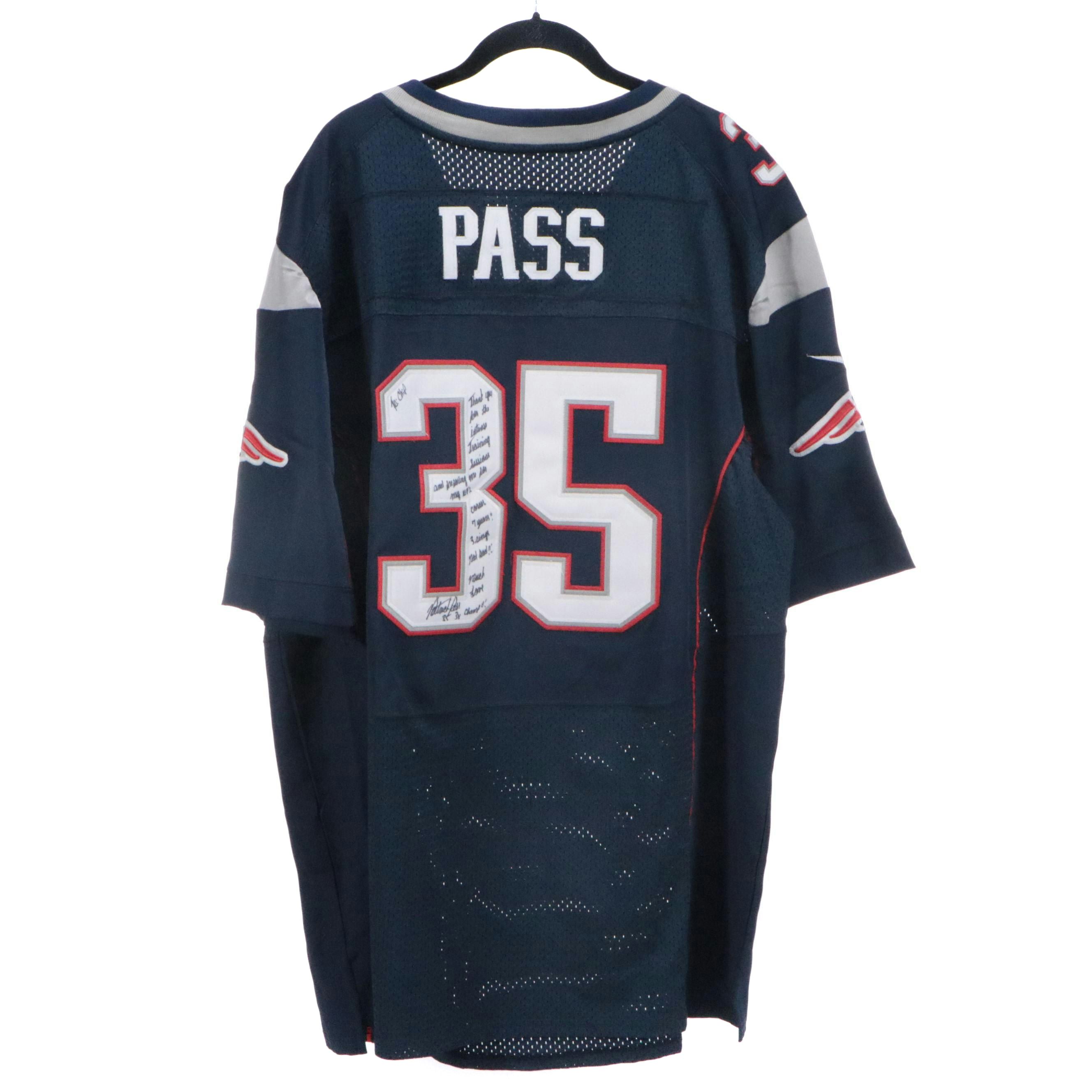 Patrick Pass Signed New England Patriots Nike Football Jersey