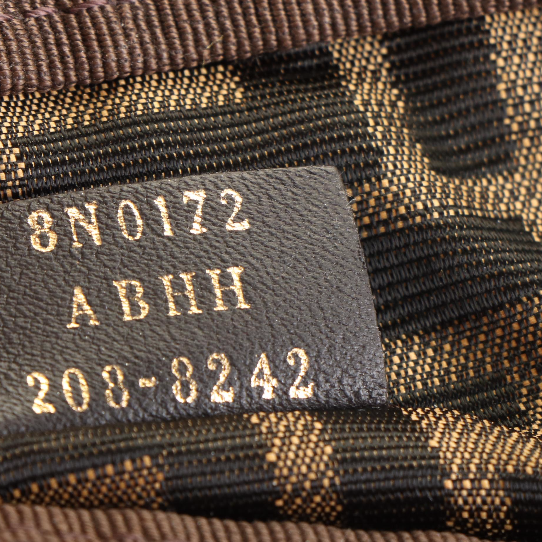 Fendi Caramel Multi Colored Floral Cosmetic Bag