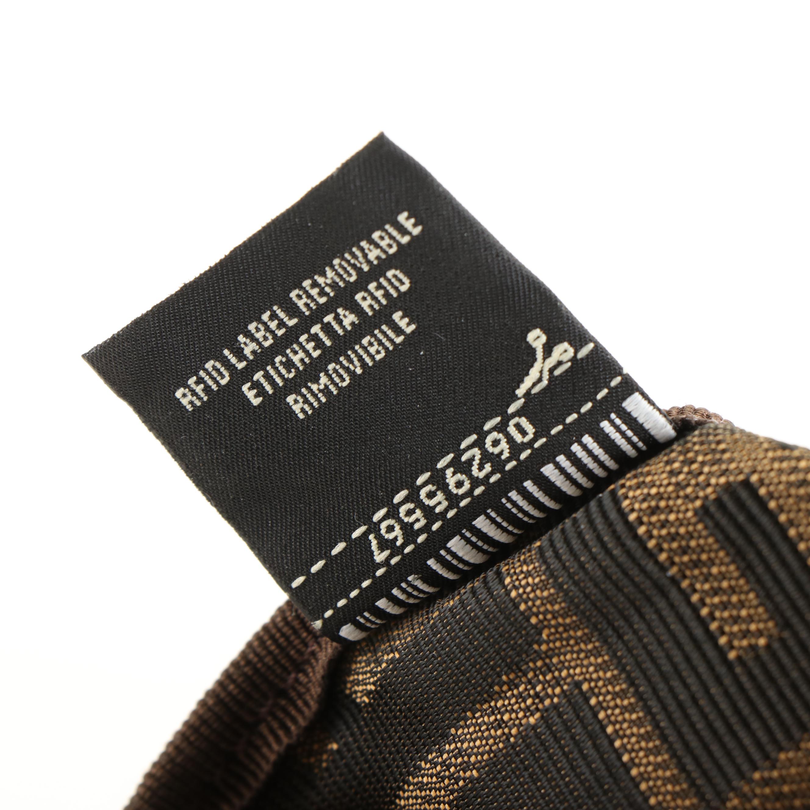 Fendi Caramel Multi Colored Floral Cosmetic Bag