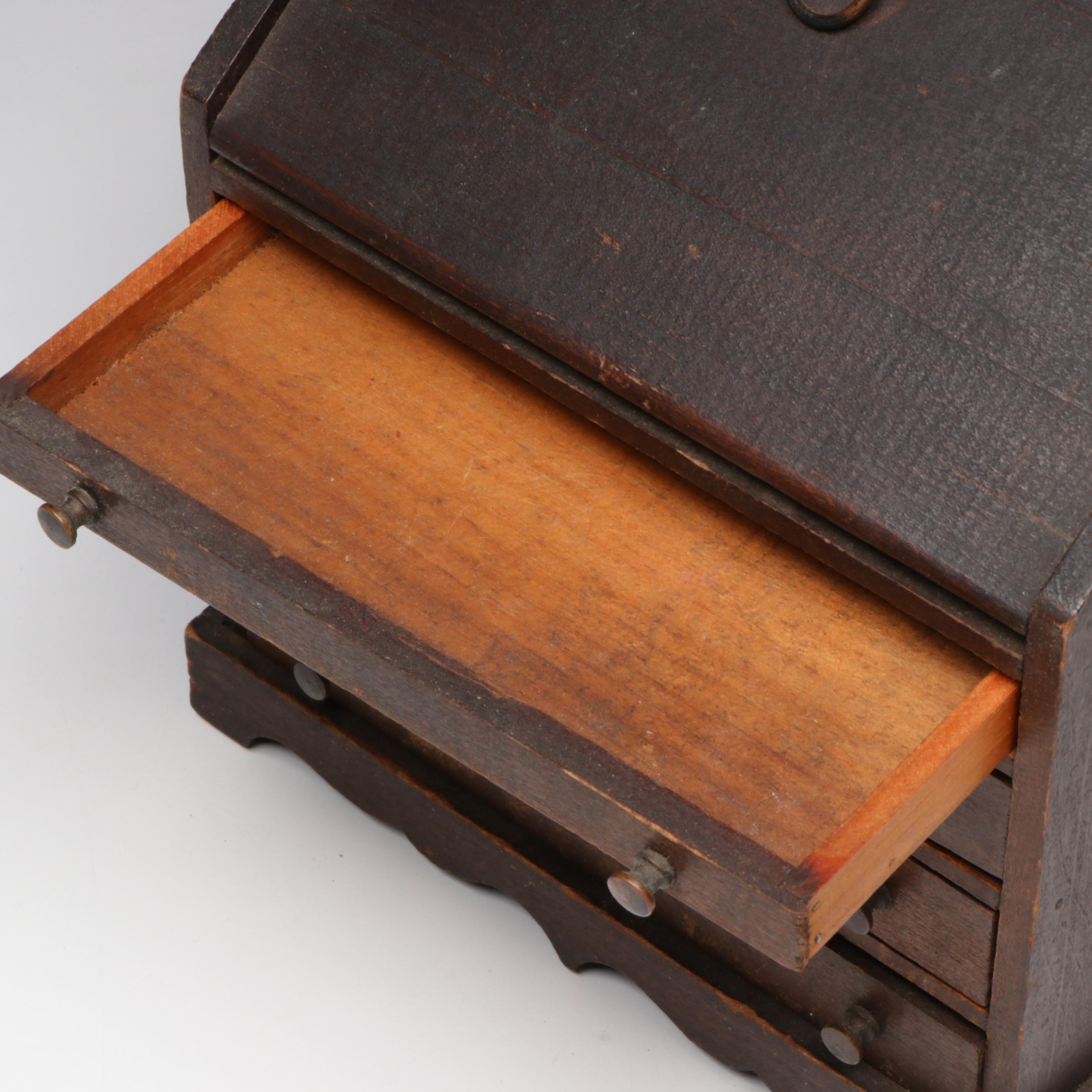 Antique Miniature Secretary Desk, Late 19th Century