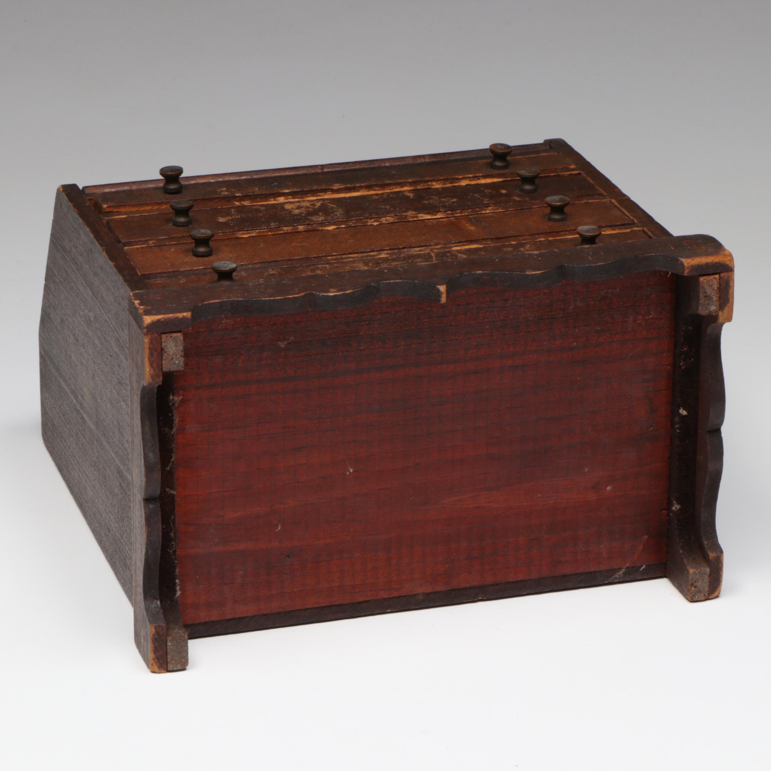 Antique Miniature Secretary Desk, Late 19th Century