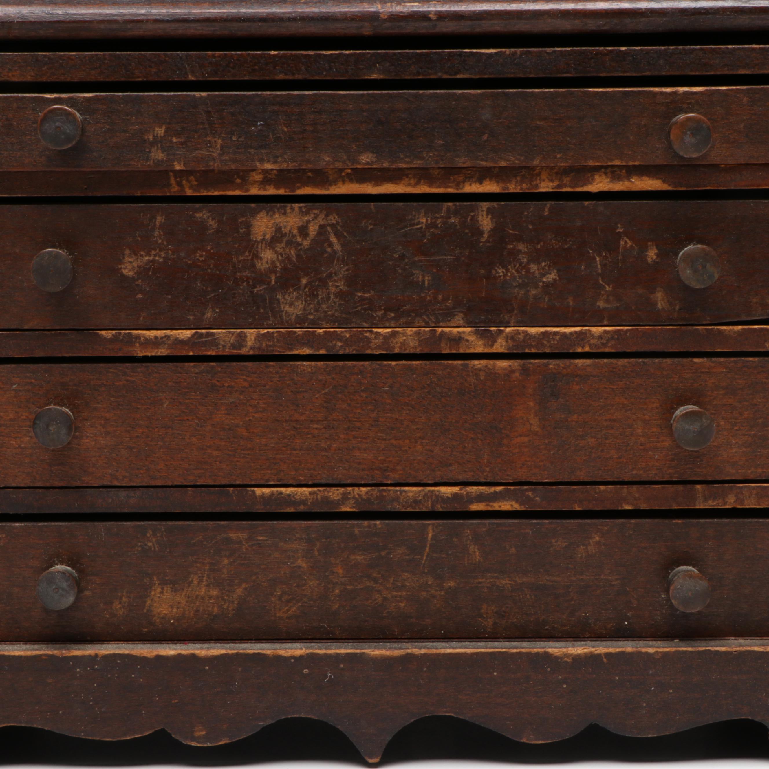 Antique Miniature Secretary Desk, Late 19th Century