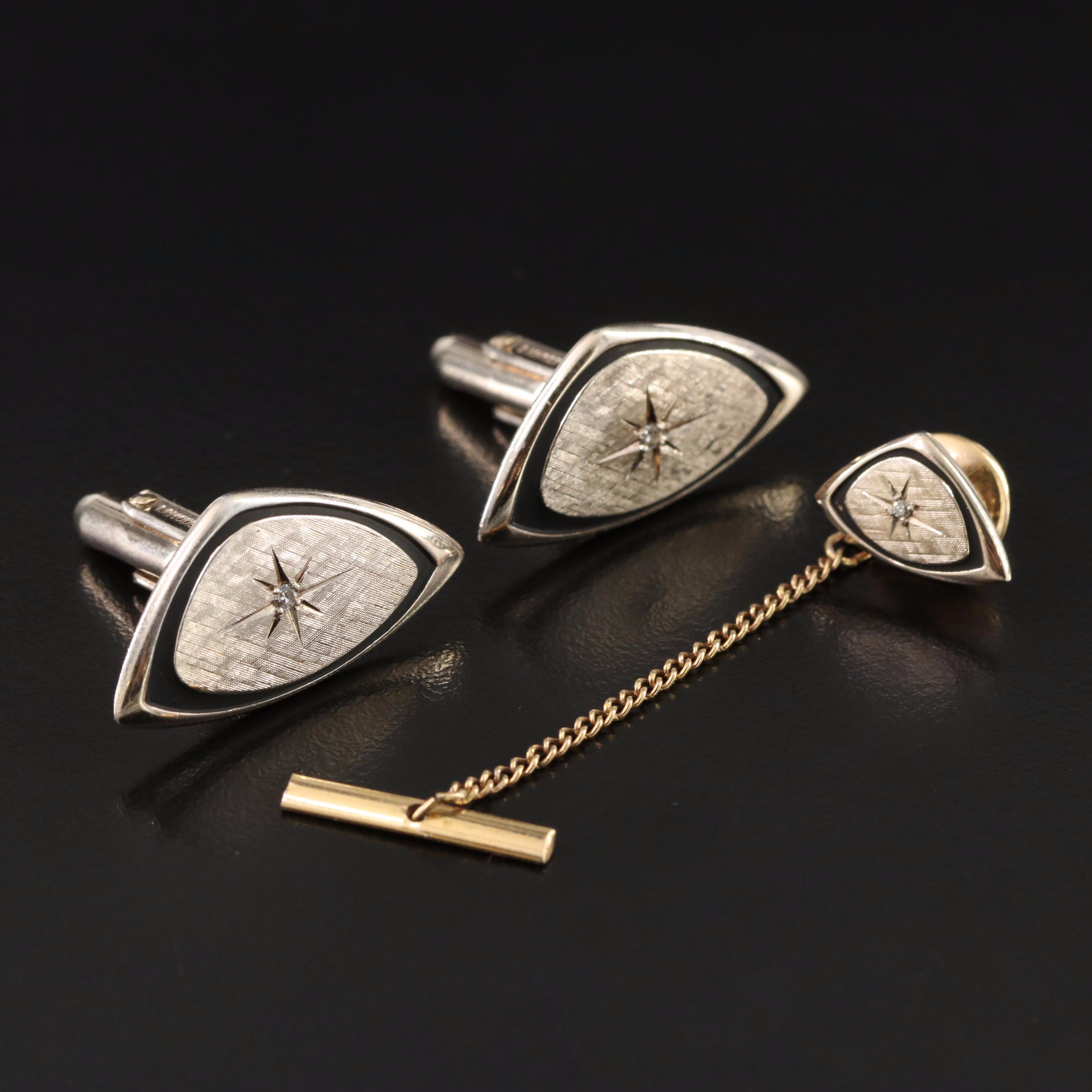 Sterling LAMODE Diamond Cufflinks
