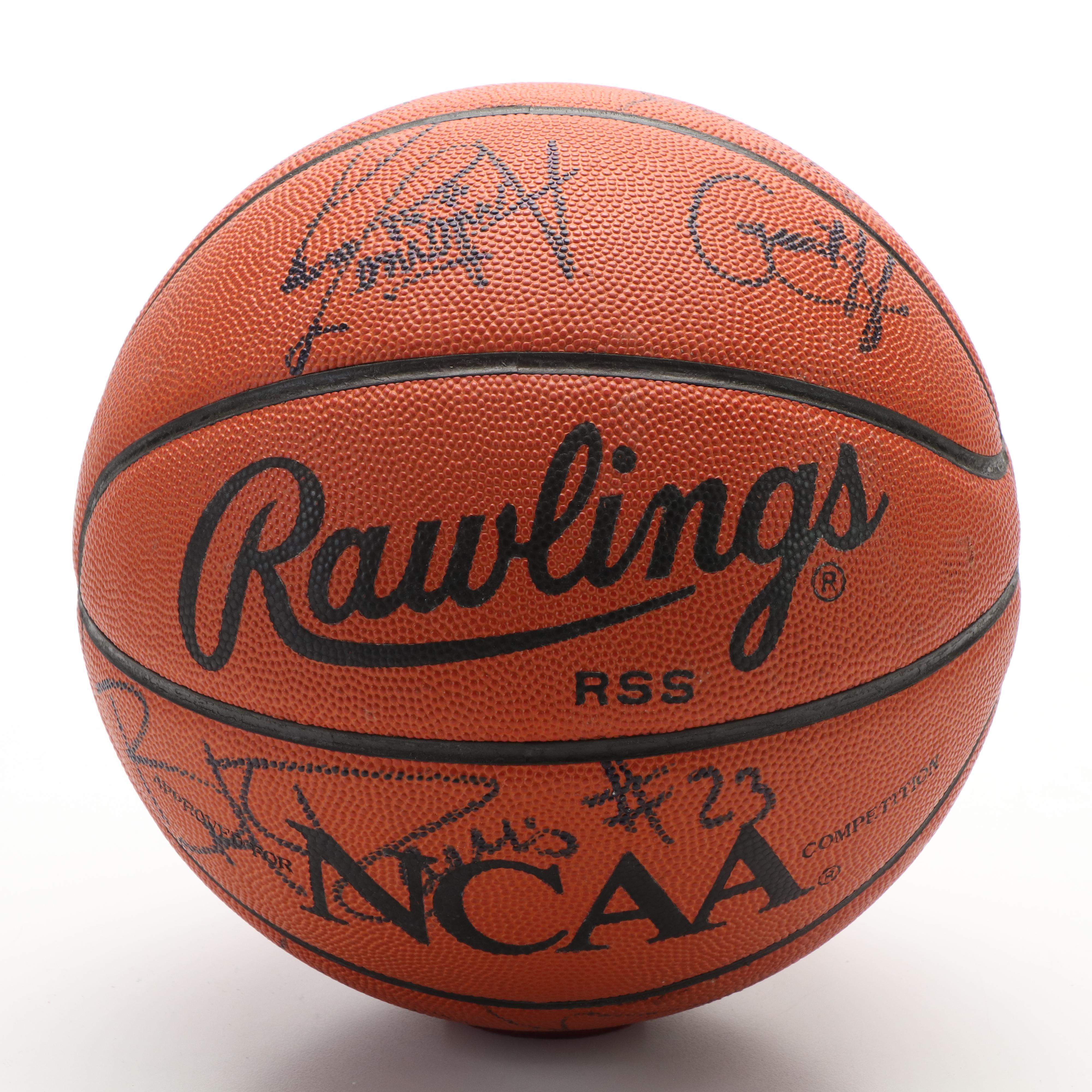 1991-92 Duke University Team Signed Basketball Featuring Grant Hill and More