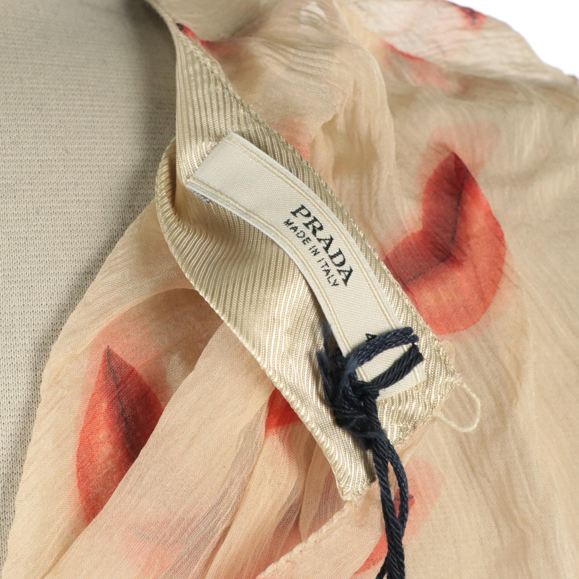 Prada Lip Print Silk Sleeveless Blouse from Neiman Marcus, New with Tag