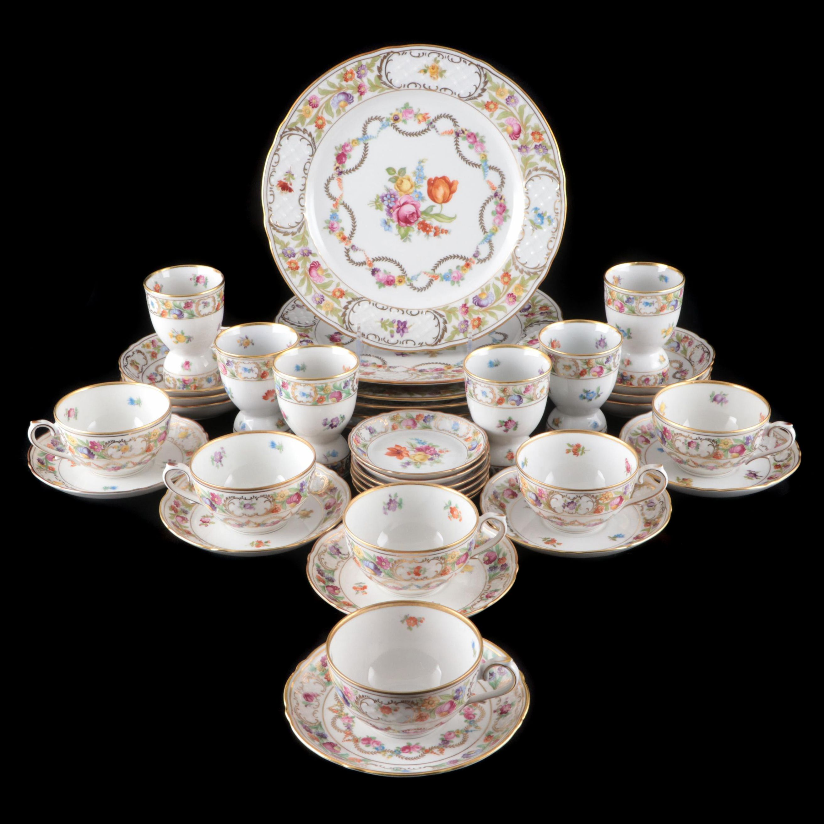 Schumann "Empress Dresden Flowers" Porcelain Dinnerware, 1945–1981