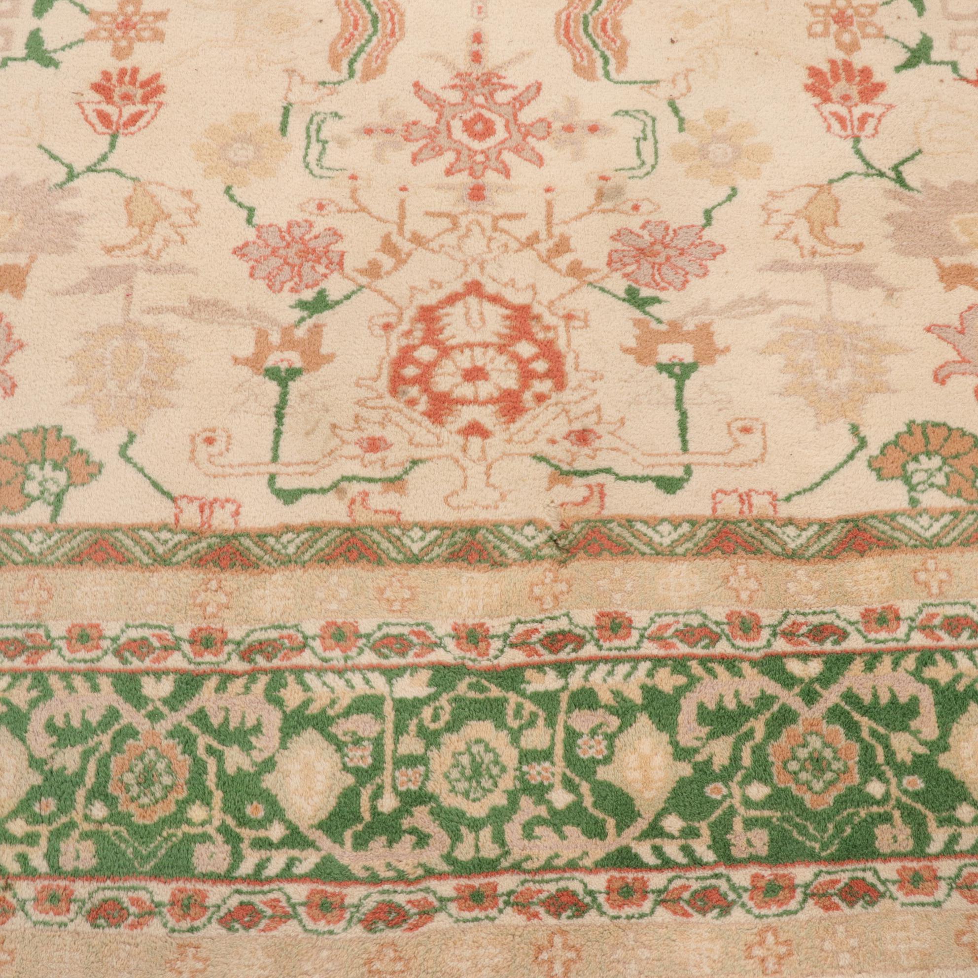 9'1 x 12'2 Hand-Knotted Turkish Oushak Room Sized Rig