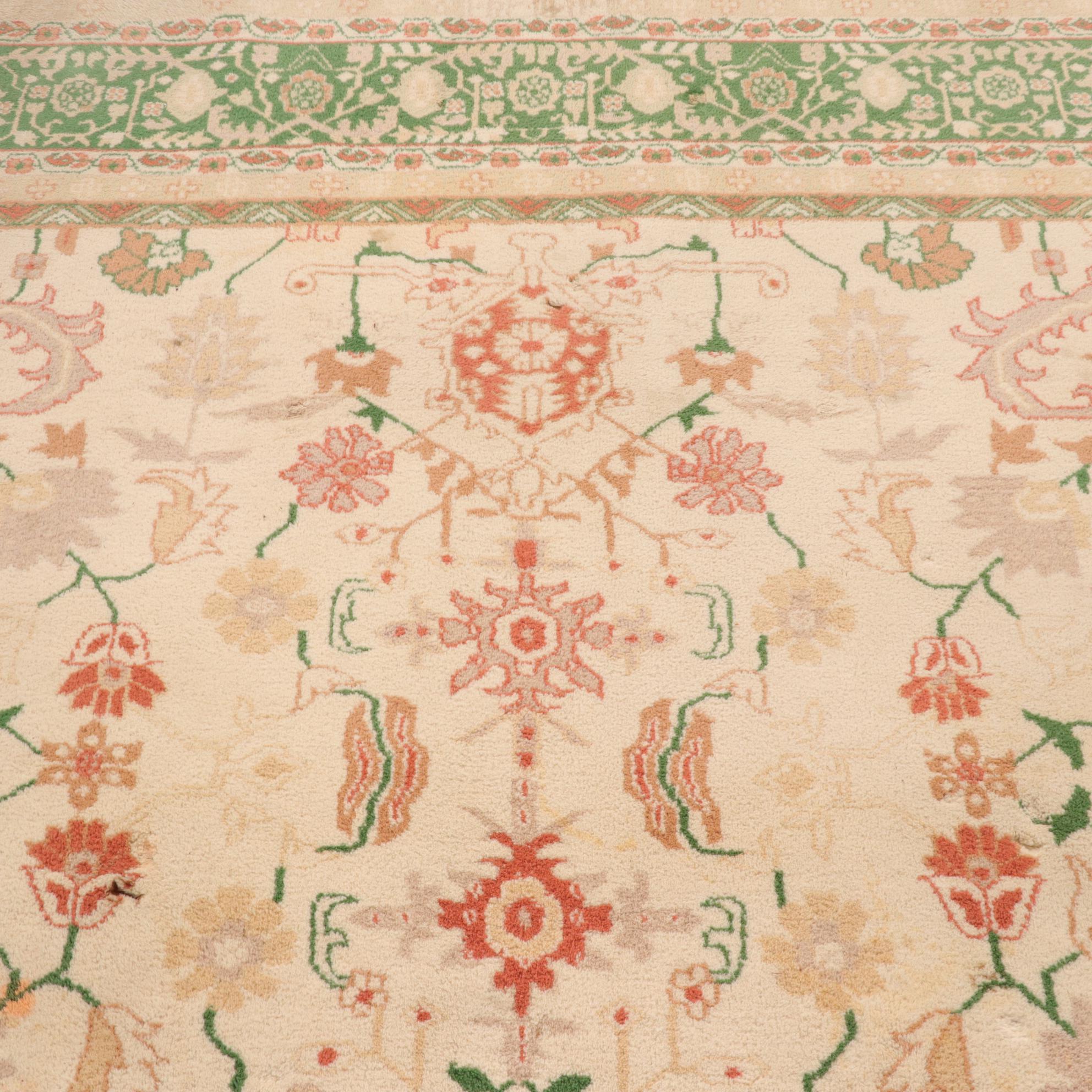 9'1 x 12'2 Hand-Knotted Turkish Oushak Room Sized Rig