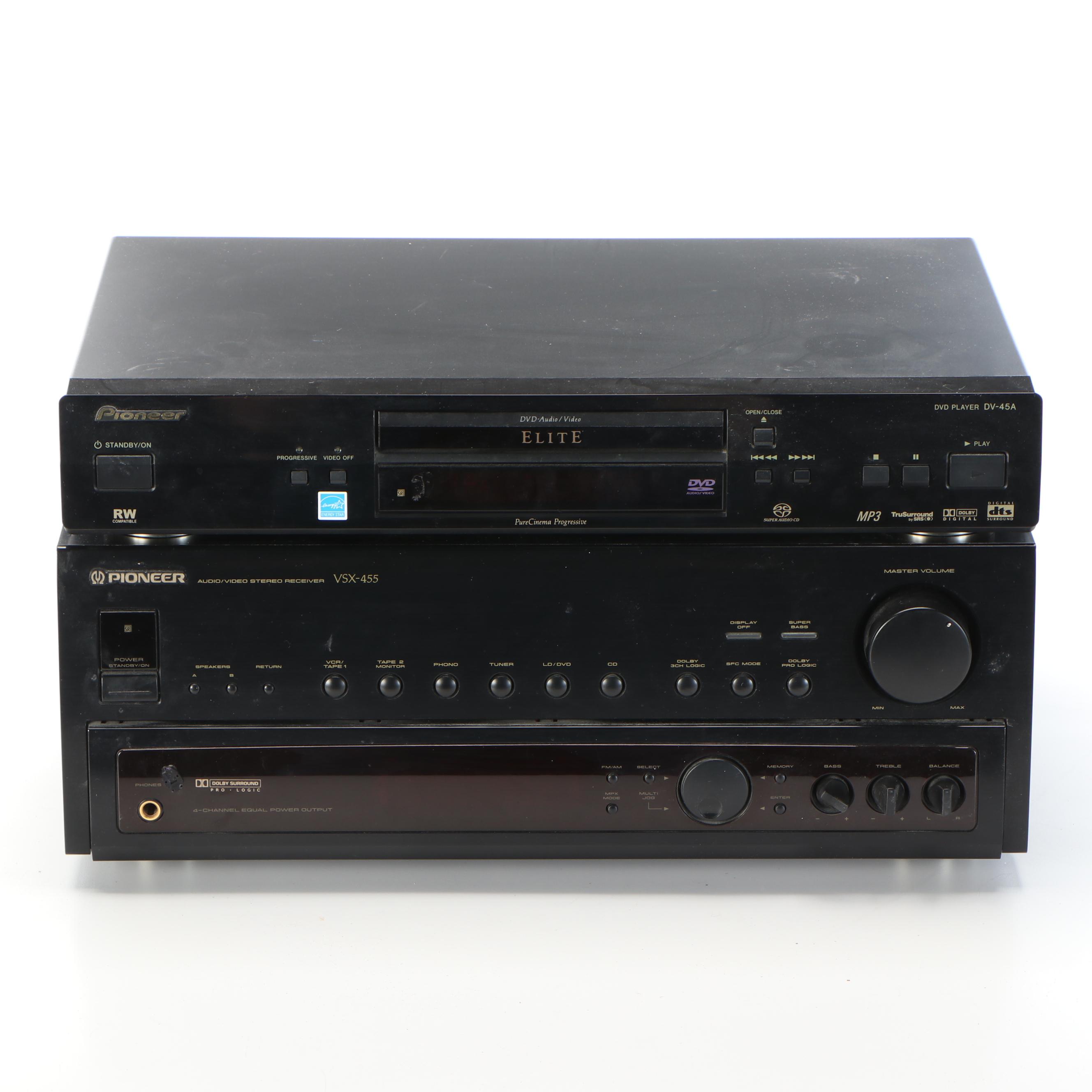Pioneer DV-45A DVD Player and VSX-455 Receiver