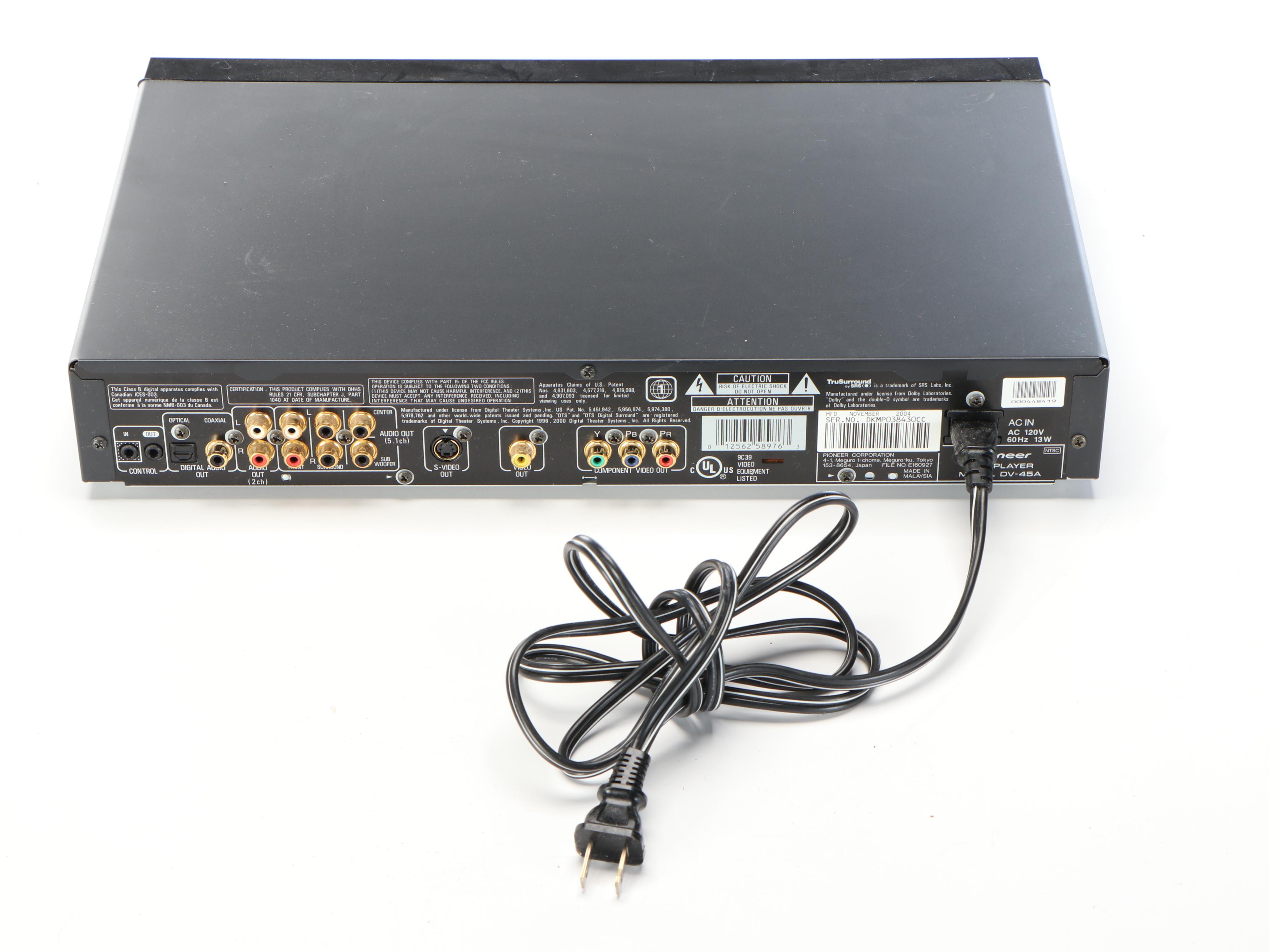 Pioneer DV-45A DVD Player and VSX-455 Receiver