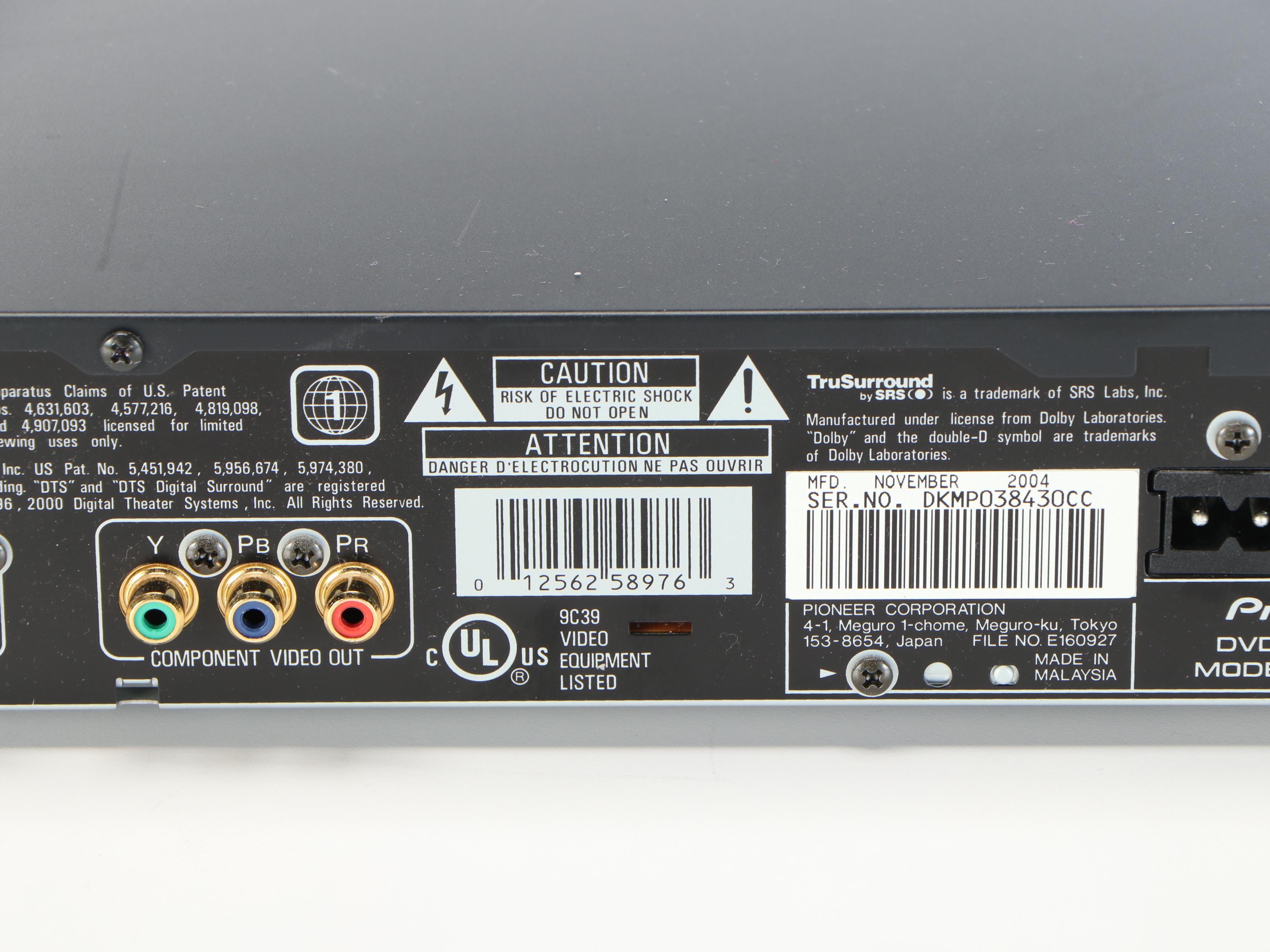 Pioneer DV-45A DVD Player and VSX-455 Receiver