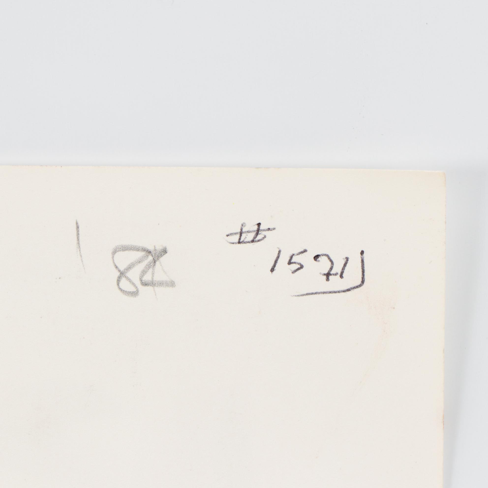 Jack Meanwell Figural Modern Oil Pastel Drawing, Late 20th Century