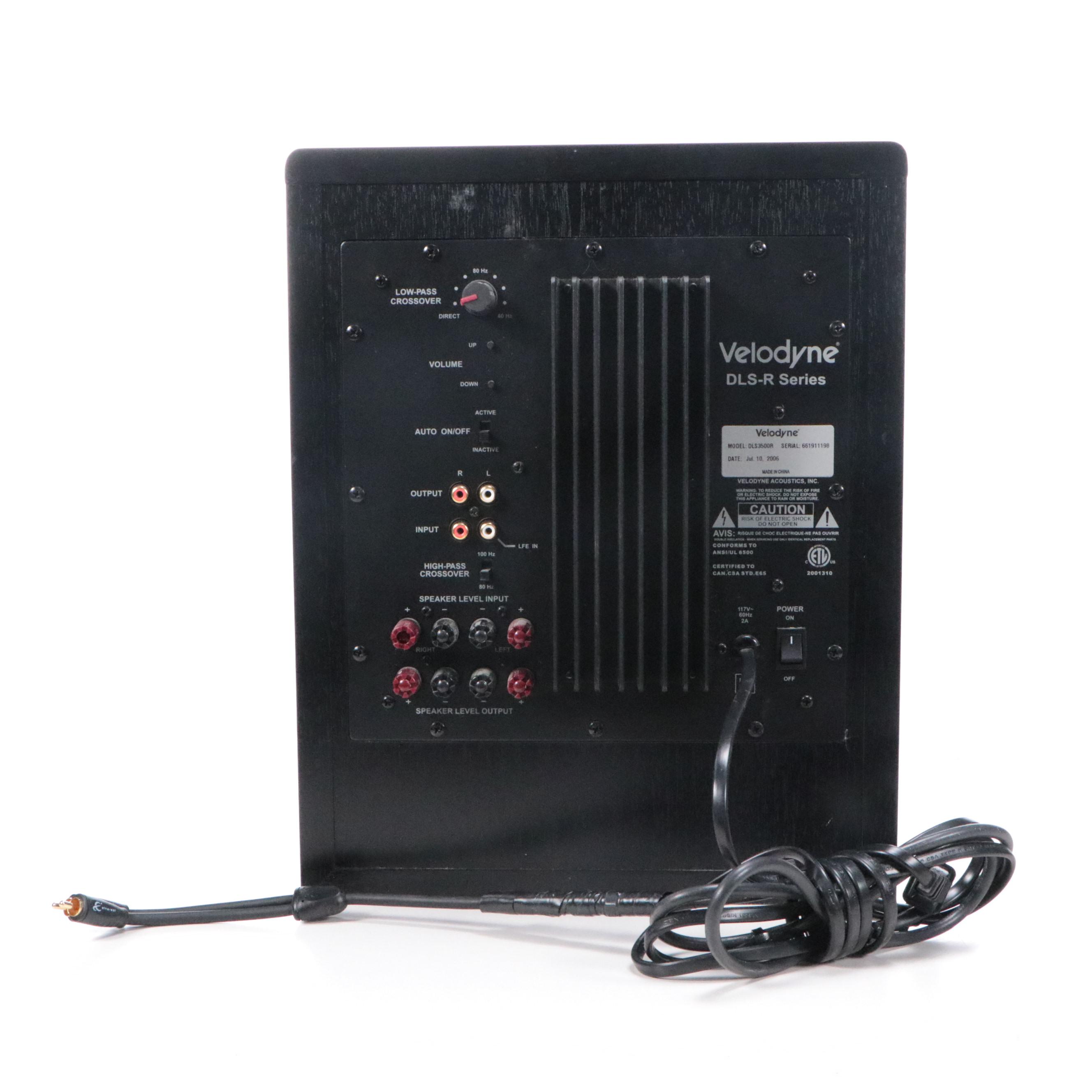 Velodyne DLS Subwoofer with Belkin Pure AV Power Center and More