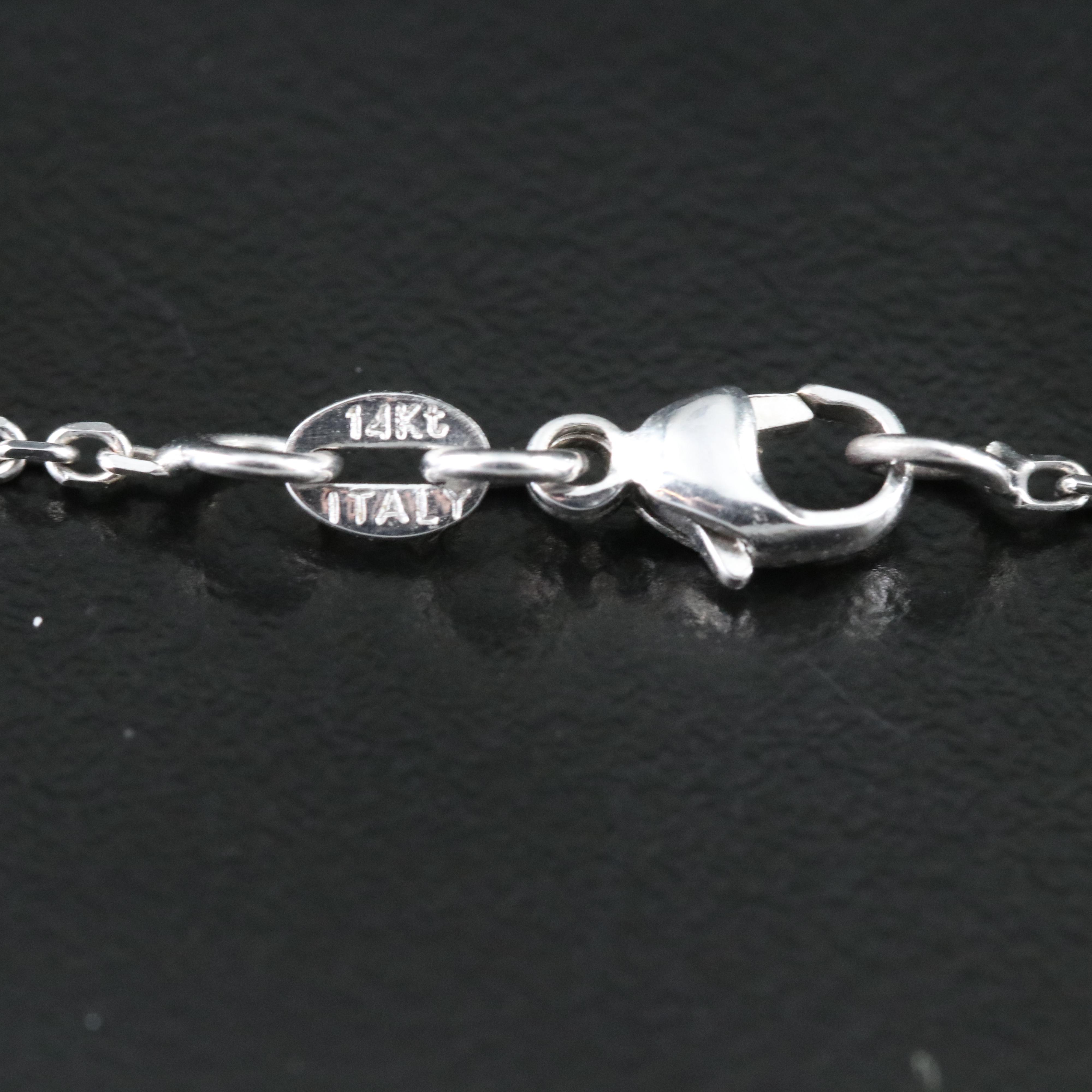 14K Two-Tone 0.63 CTW Diamond Circle Pendant Necklace