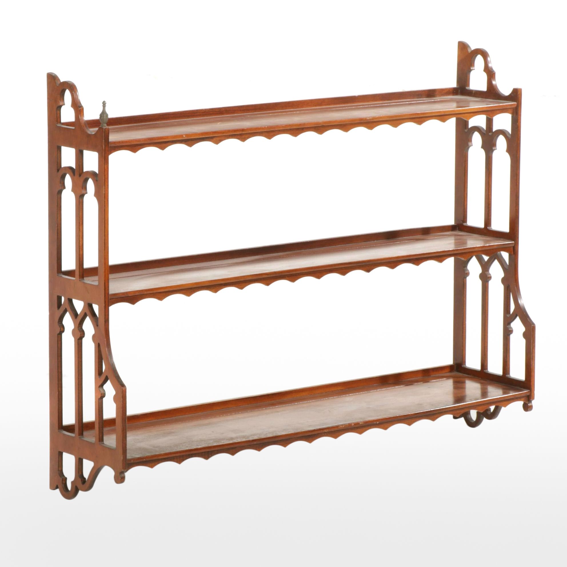 Gothic Revival Hanging Wall Shelves