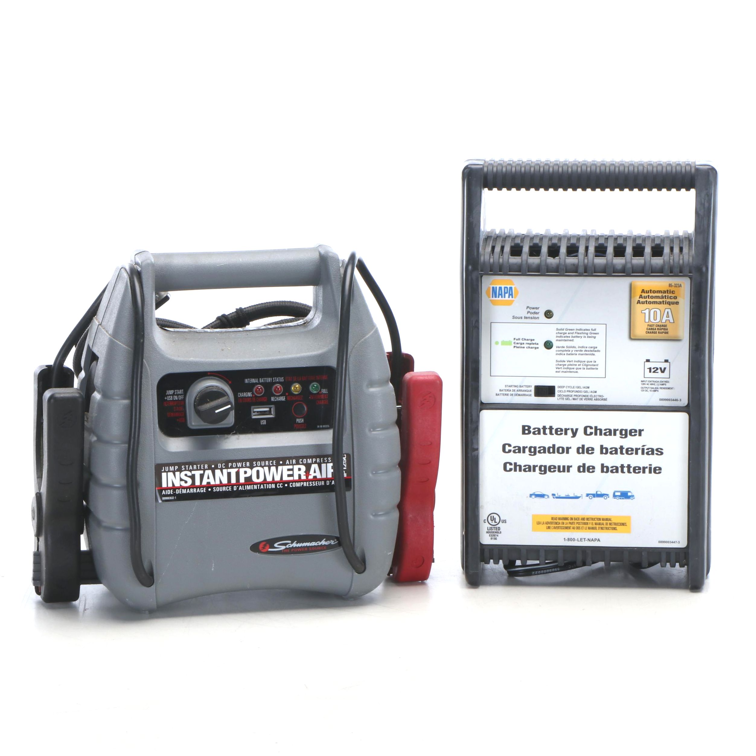 Instant Power+Air Portable Power Source with Napa 12V Car Battery Charger