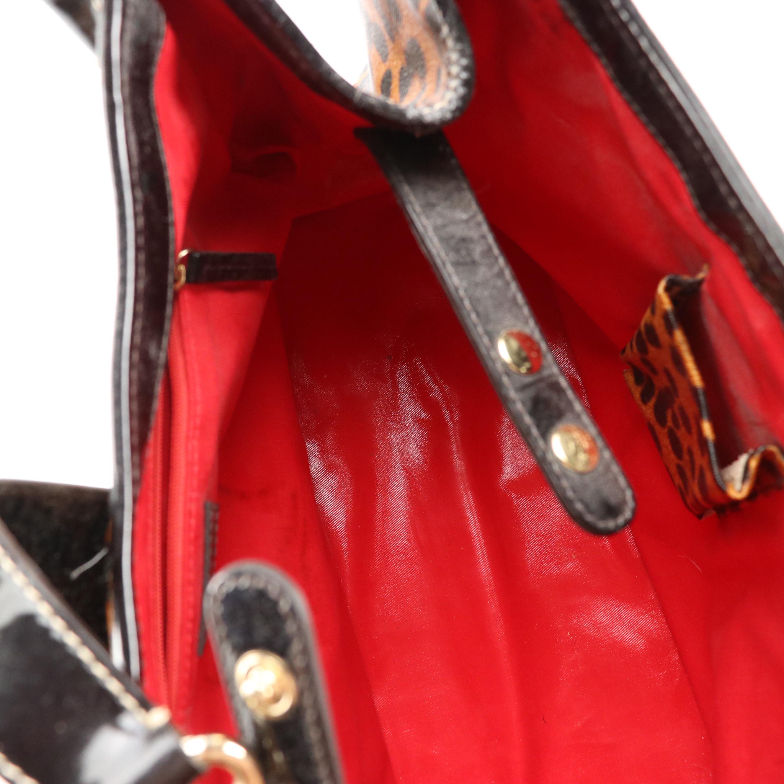 Dooney & Bourke Letter Charm Shoulder Bag & Leopard Print Medium Lock Satchel